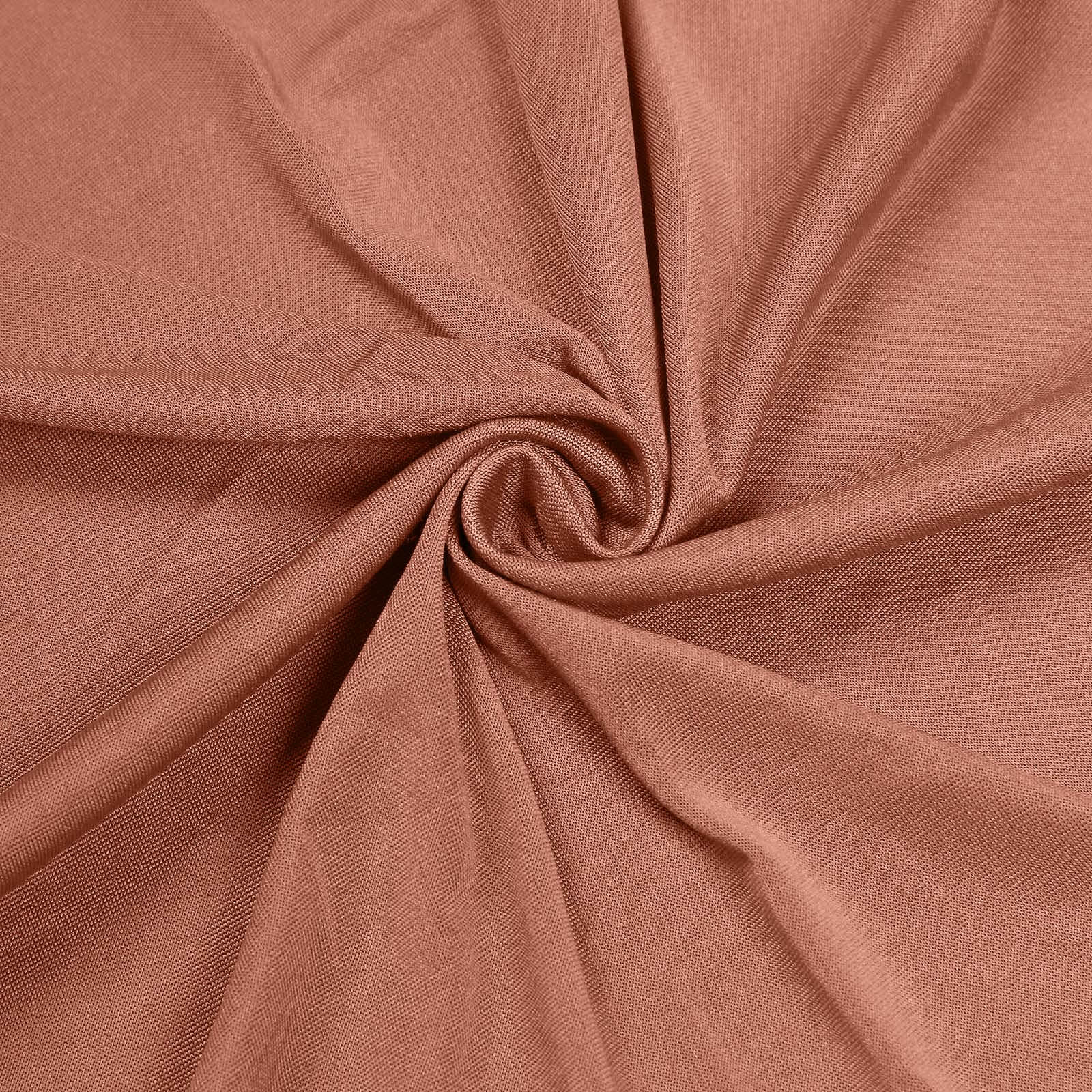 Spandex 24"-32" Round Cocktail Table Cover Terracotta (Rust) - Easy to Maintain Stretch Fitted Highboy Tablecloth