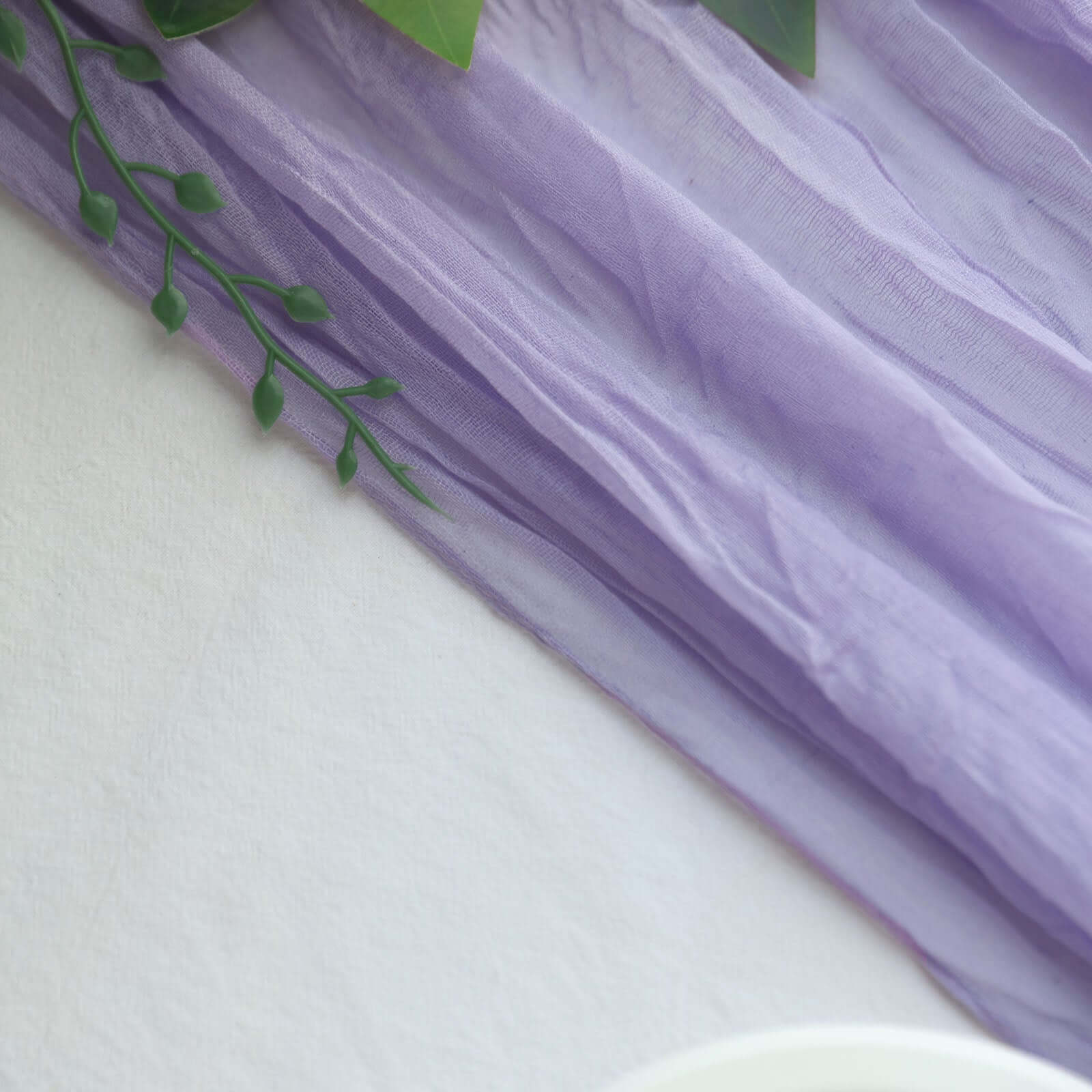 Gauze Cheesecloth 10ft Table Runner Lavender Lilac - Rustic Boho Style