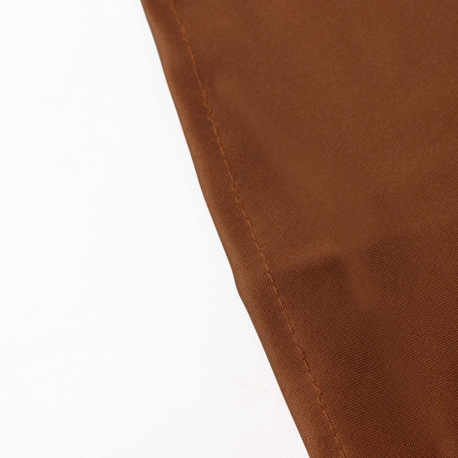 Polyester 132" Round Tablecloth Cinnamon Brown - Seamless Chic Table Cover