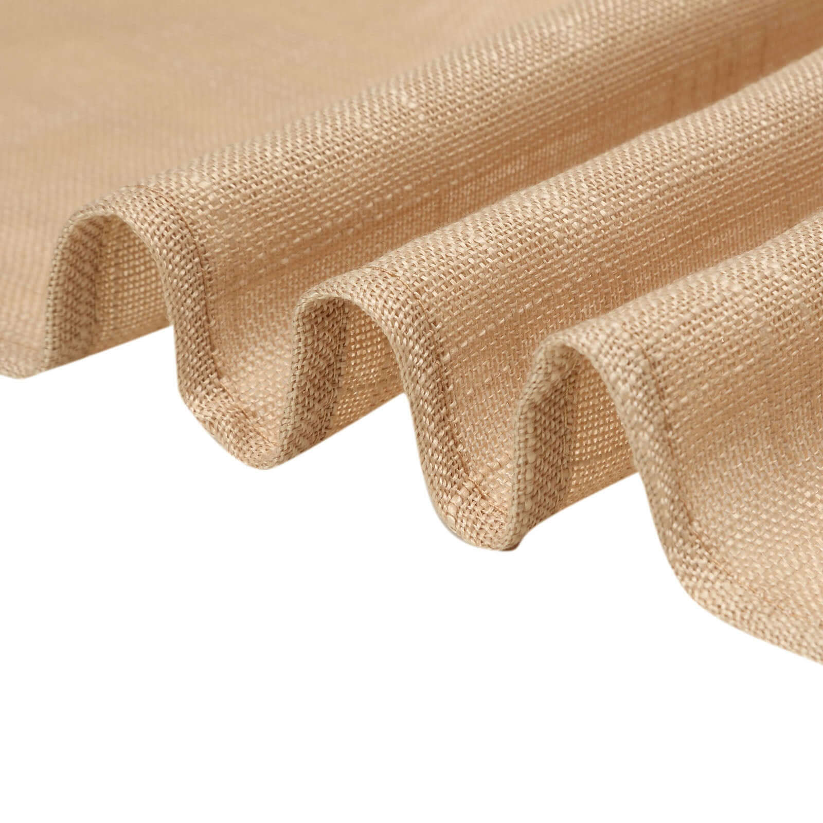 5 Pack Faux Linen 20"x20" Napkins Natural - Slubby Textured & Wrinkle Resistant Cloth Napkins
