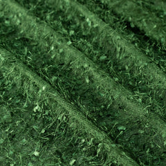 Polyester 12"x108" Table Runner Green - Fringe Shag Table Decor