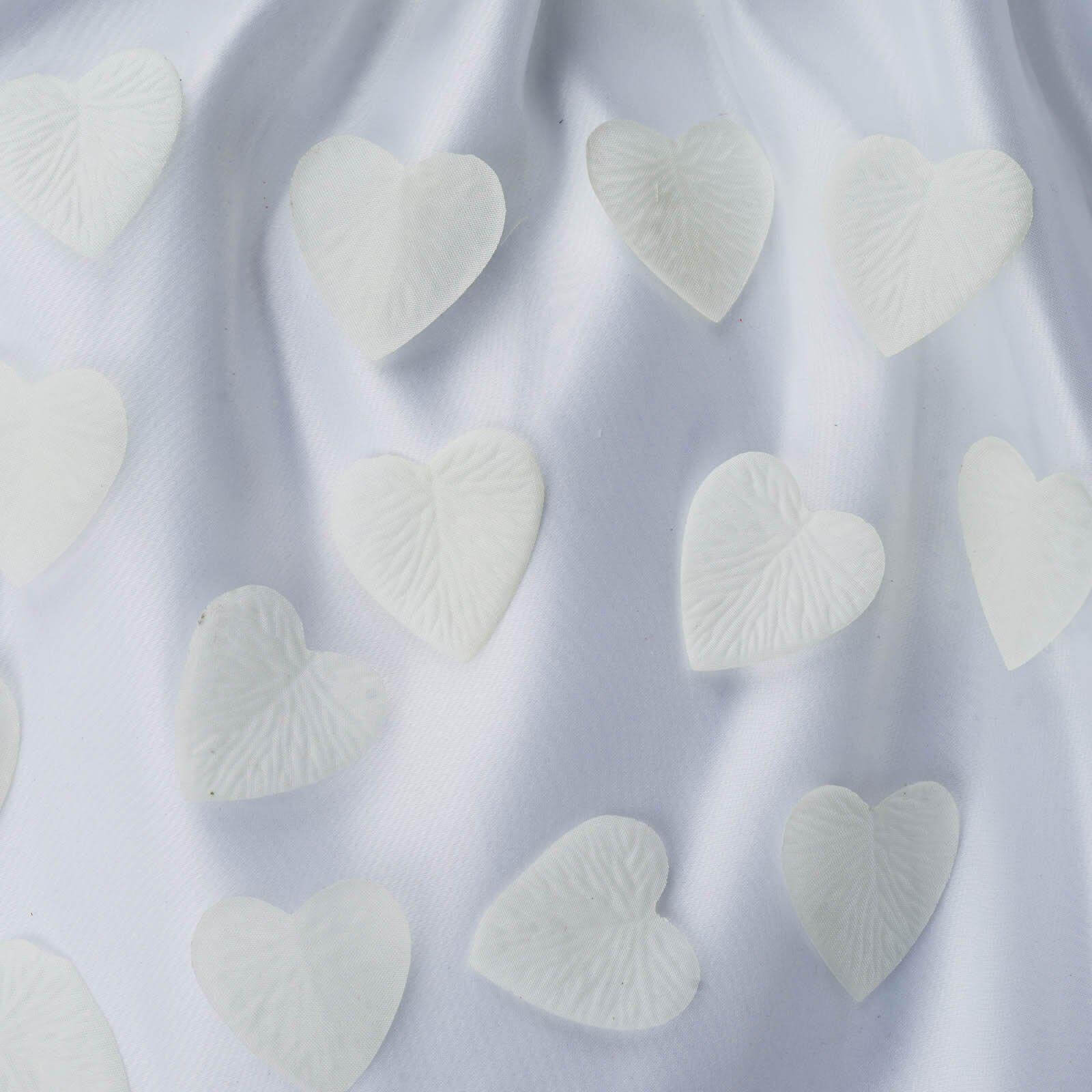 500-Pack Heart Scatters Ivory Silk Confetti - Decorative Party Table Accents