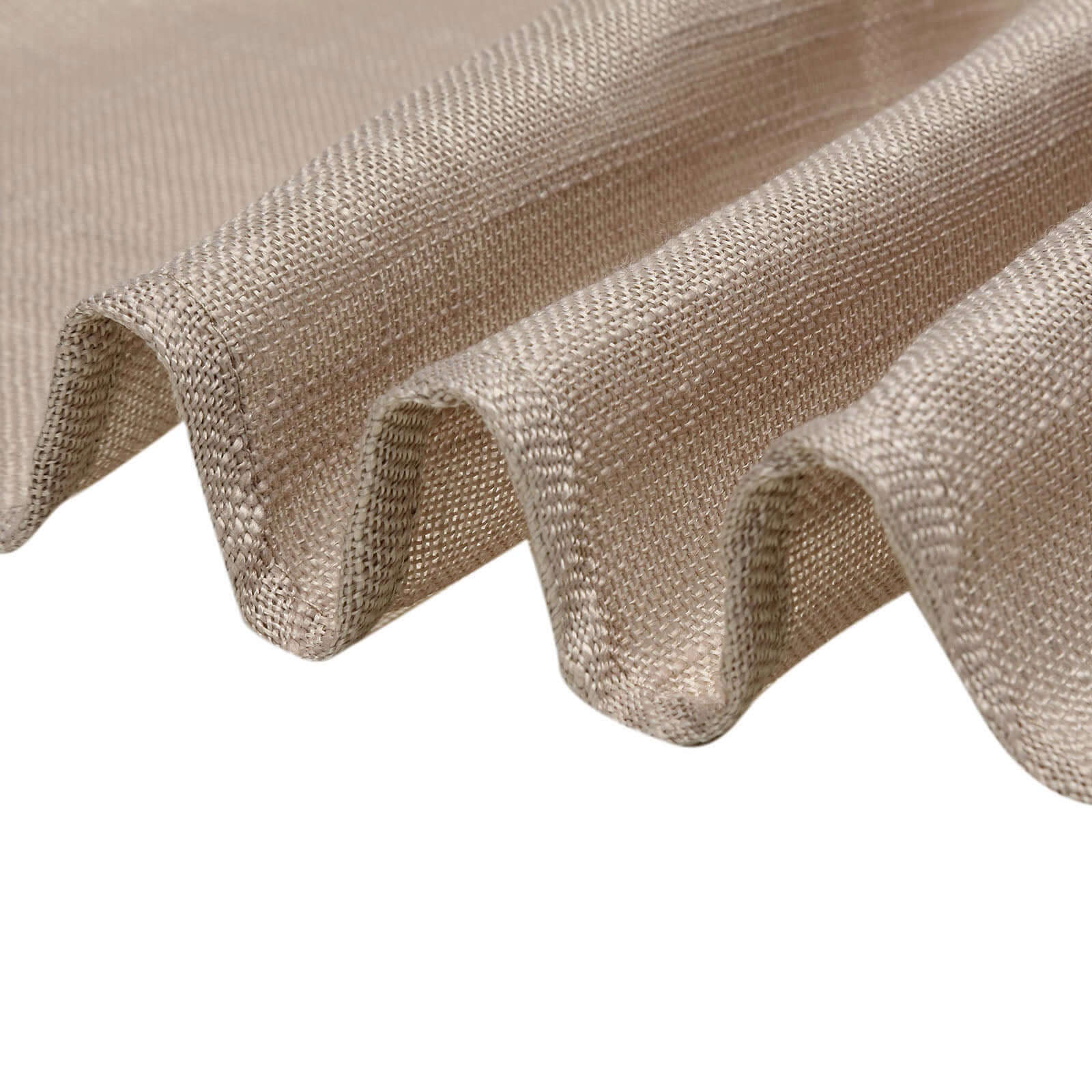 5 Pack Faux Linen 20"x20" Napkins Taupe - Slubby Textured & Wrinkle Resistant Cloth Napkins