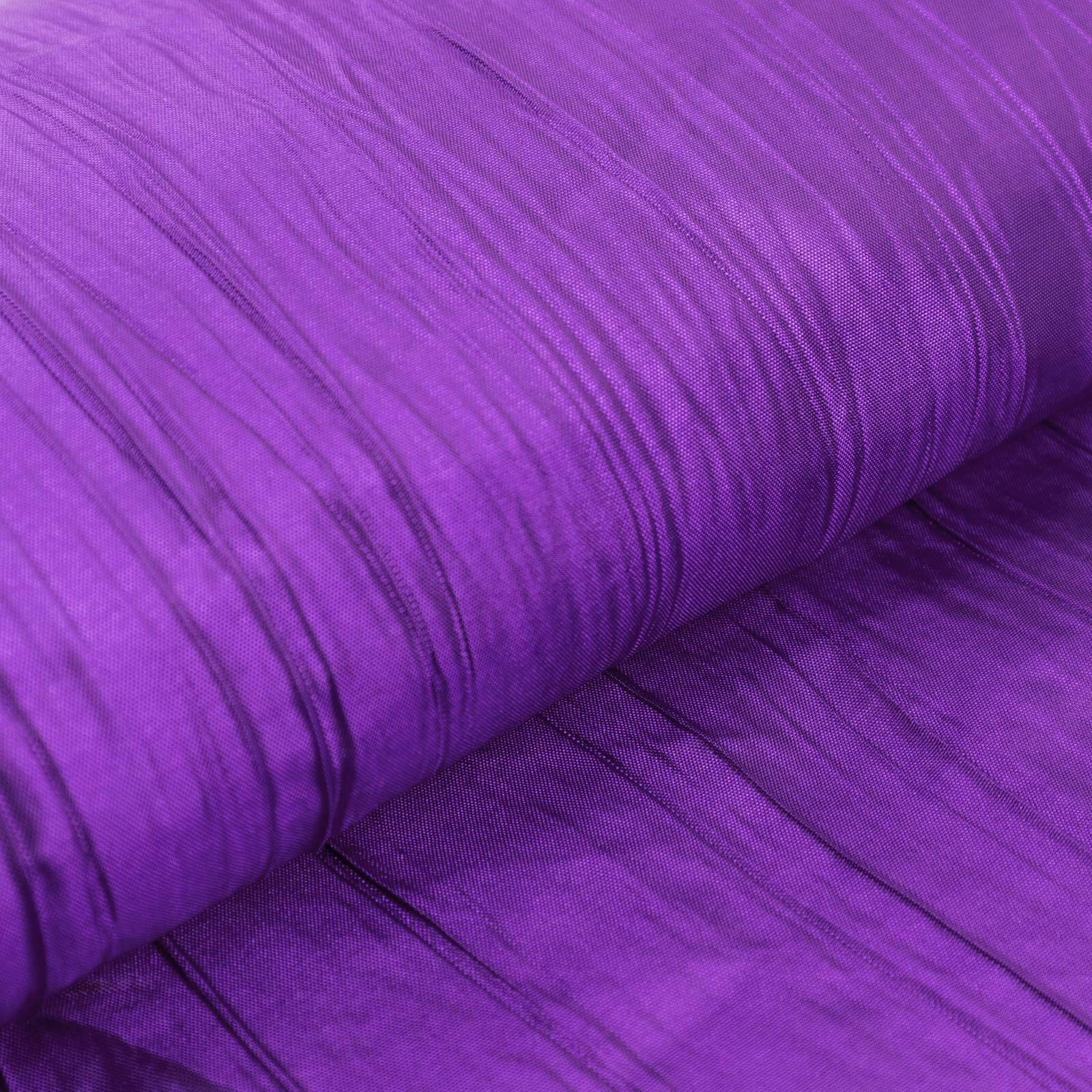 54"x10 Yards Purple Accordion Crinkle Taffeta Fabric Bolt