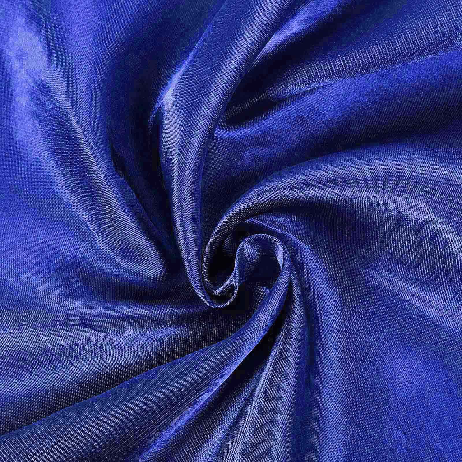 Satin Rectangular 90"x156" Tablecloth Royal Blue - Seamless Table Cover