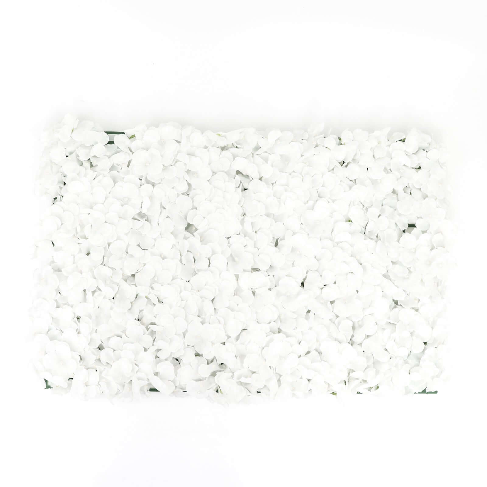 11 Sq ft. White UV Protected Hydrangea Flower Wall Mat Backdrop - 4 Artificial Panels