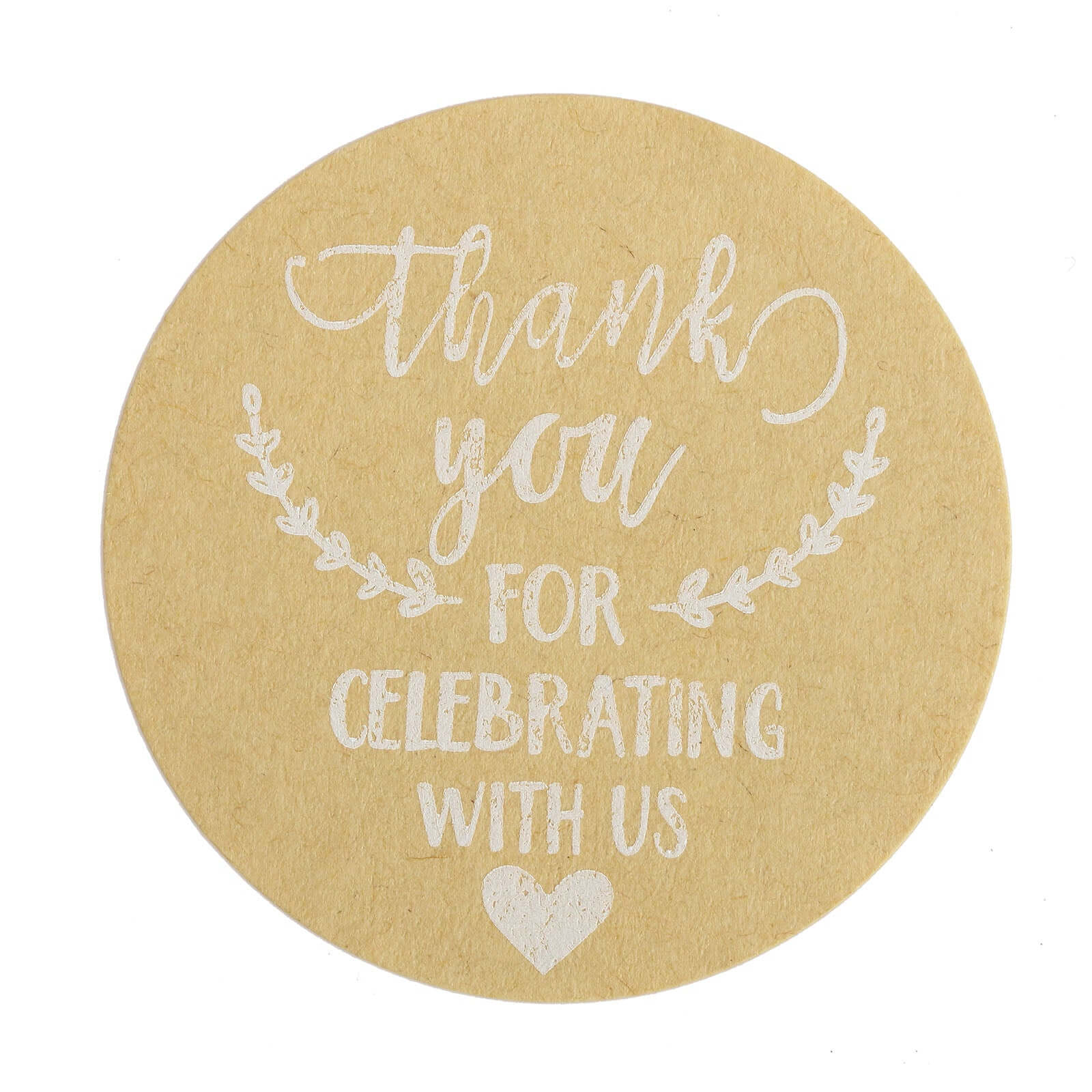 500Pcs 1.5" Thank You for celebrating with Us Stickers Roll, Labels for Envelops Seal and Wedding Favors - Round