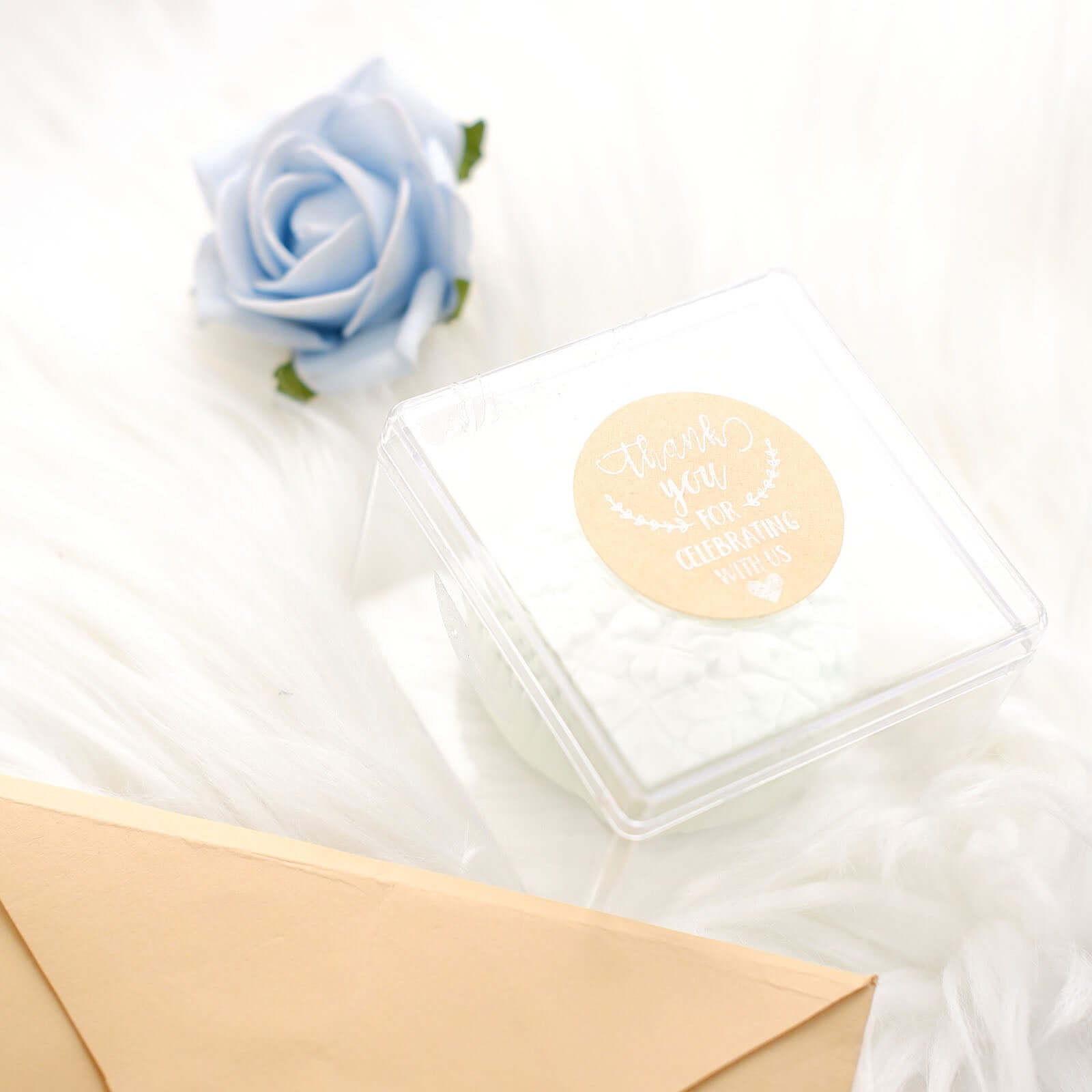 500Pcs 1.5" Thank You for celebrating with Us Stickers Roll, Labels for Envelops Seal and Wedding Favors - Round