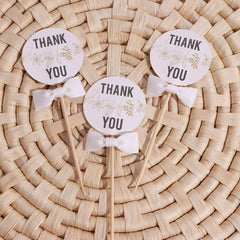 50 Pcs 1.5" White Grosgrain Pre Tied Ribbon Bows, Gift Basket Party Favor Bags Decor - Polyester