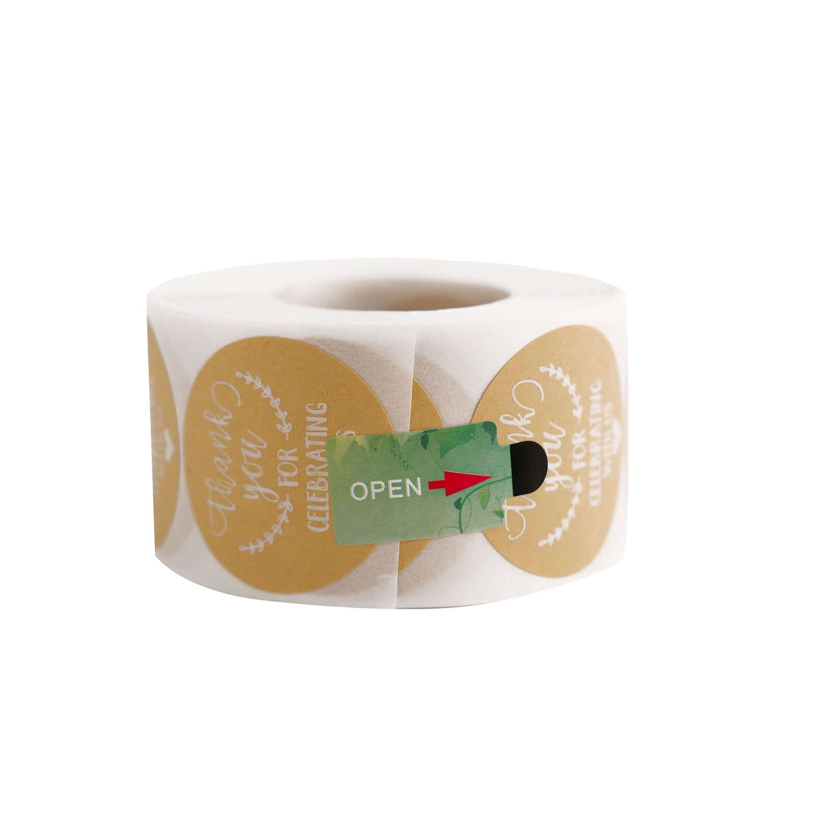 500Pcs 1.5" Thank You for celebrating with Us Stickers Roll, Labels for Envelops Seal and Wedding Favors - Round