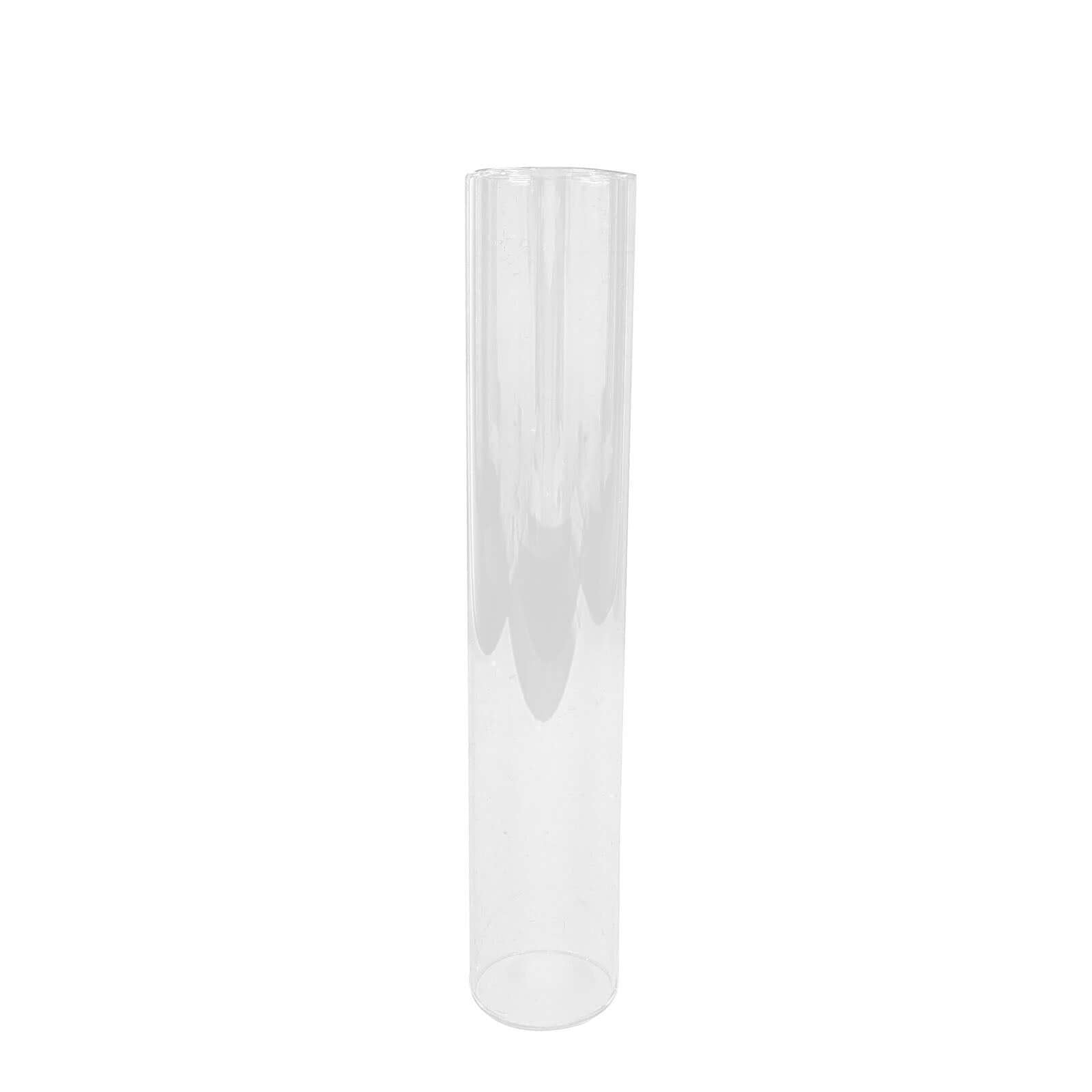 2-Pack Clear Glass Candelabra Shades Open End Hurricane Design - Sophisticated Table Centerpiece 10"