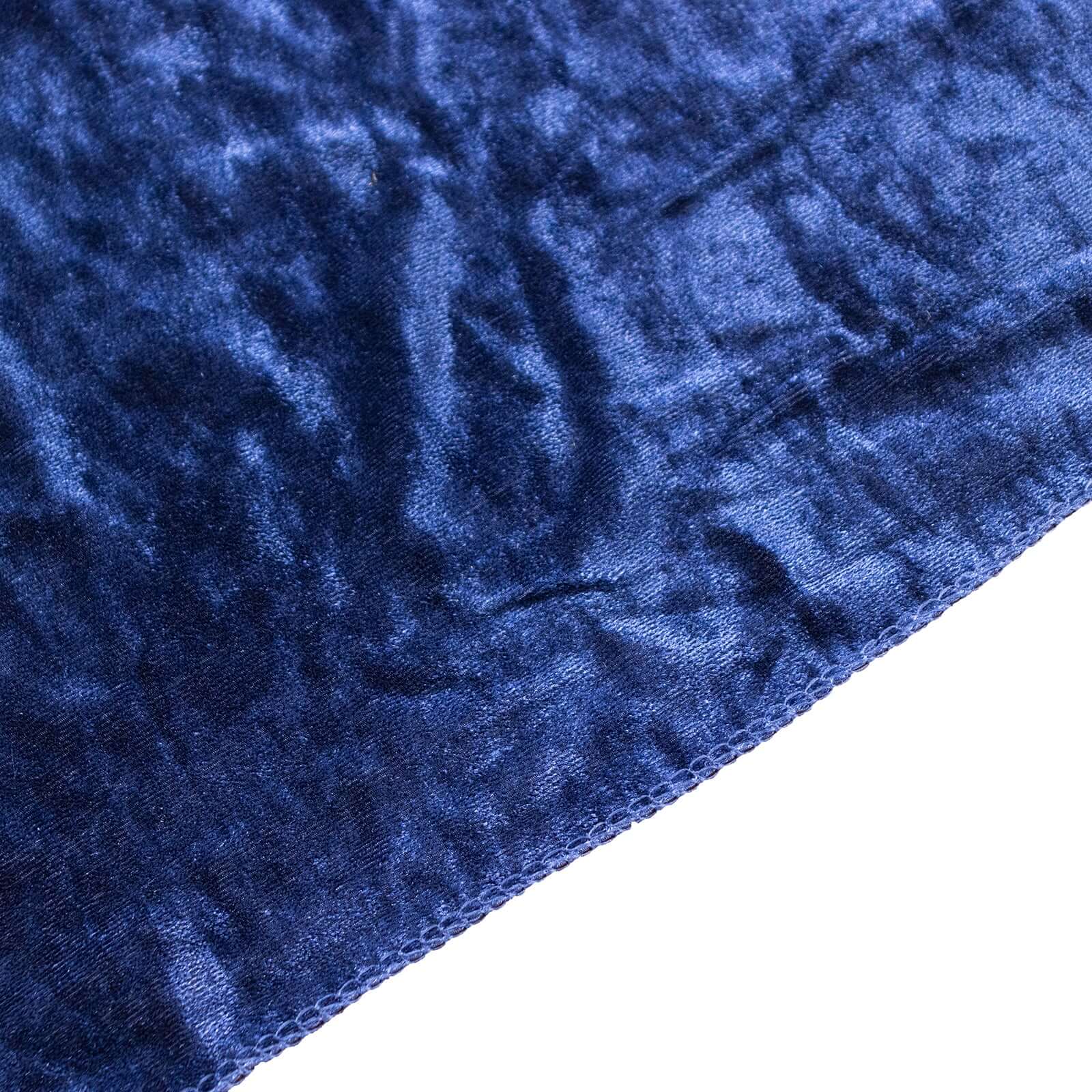 8ftx8ft Navy Blue Premium Smooth Velvet Event Curtain Drapes, Privacy Backdrop Event Panel with Rod Pocket