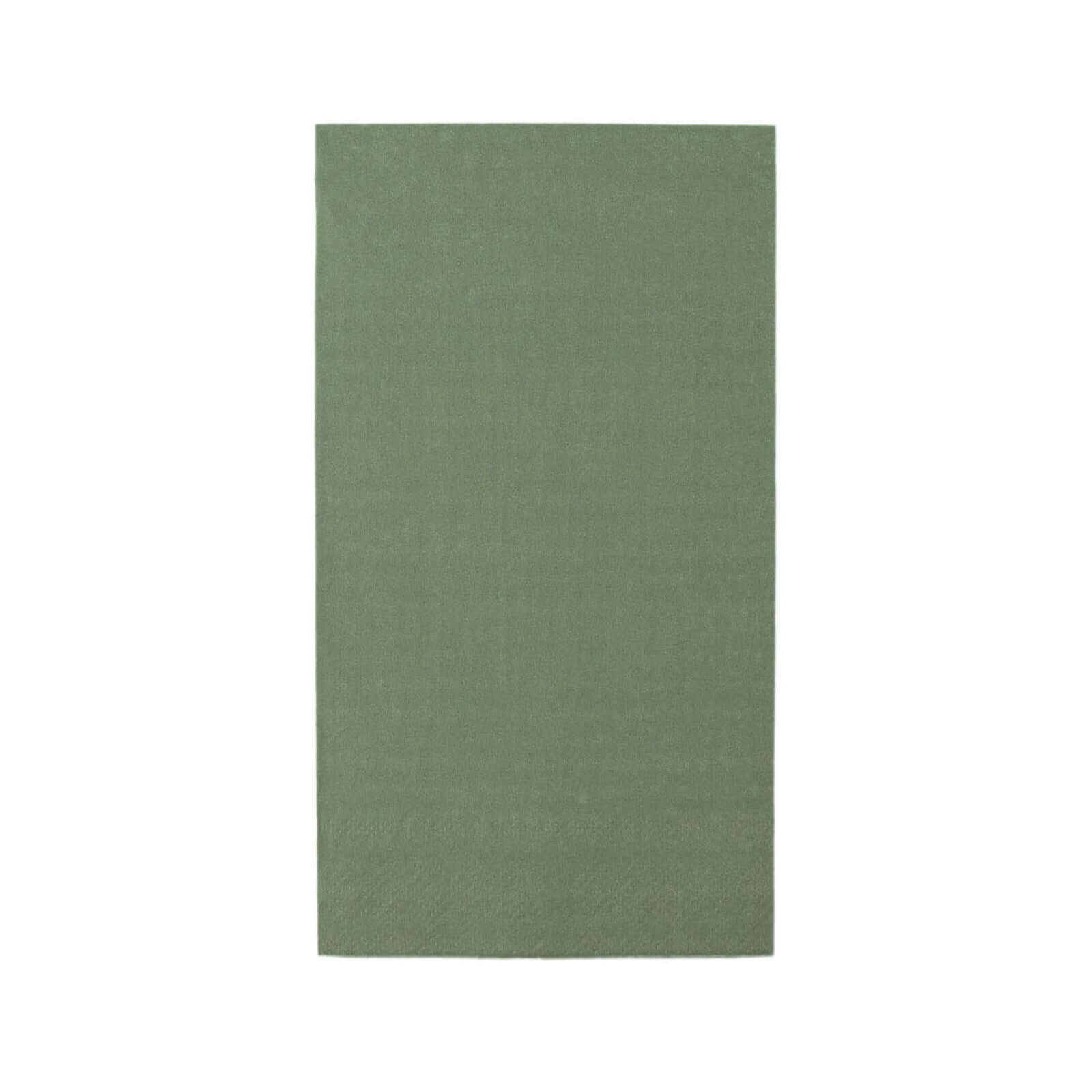 50-Pack Paper Napkins Soft Olive Green - Disposable 2-Ply Cocktail and Beverage Napkins for Weddings