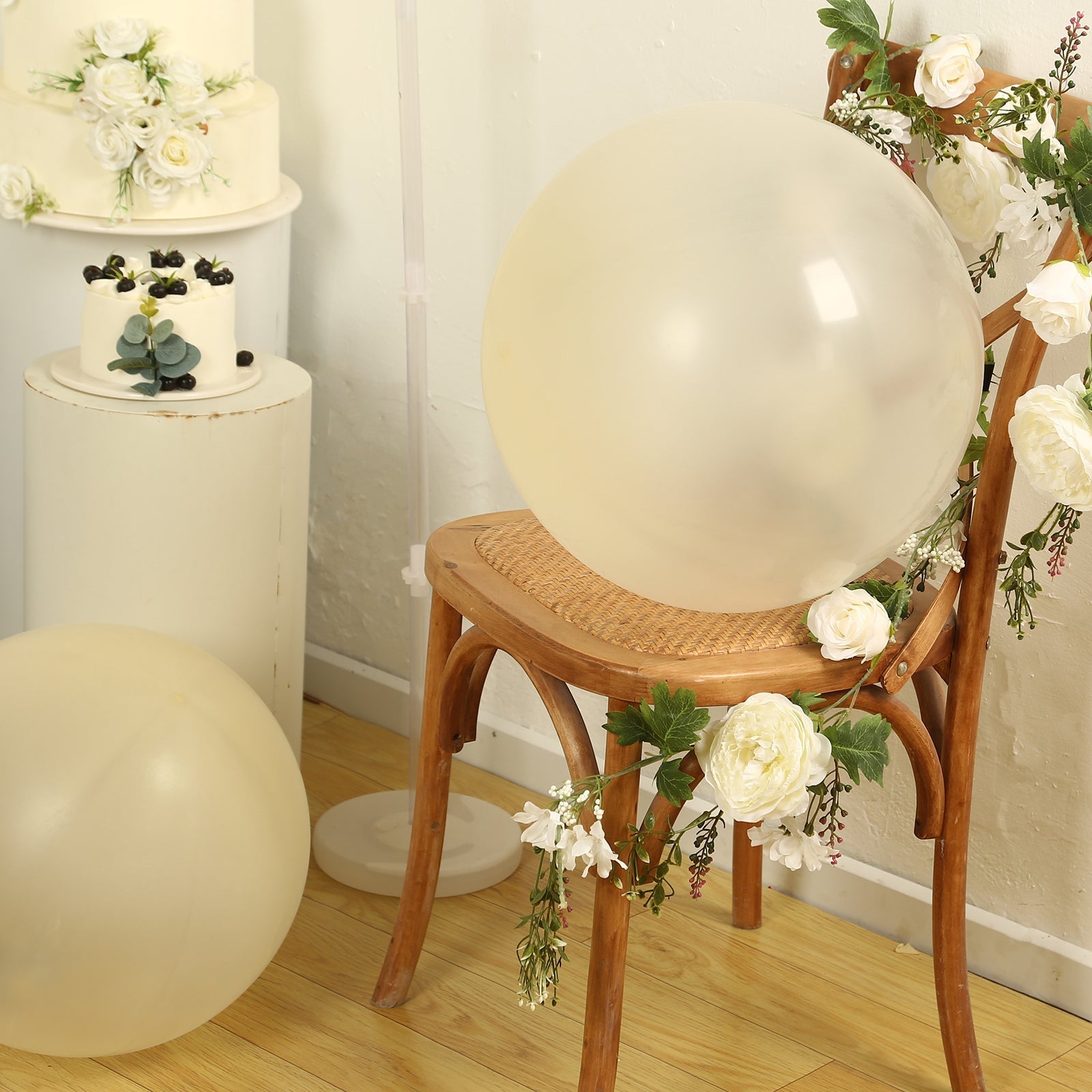 5 Pack Large Clear Biodegradable Balloons, 36" Thickened Extra Strong Eco-friendly Latex Helium Party Balloons