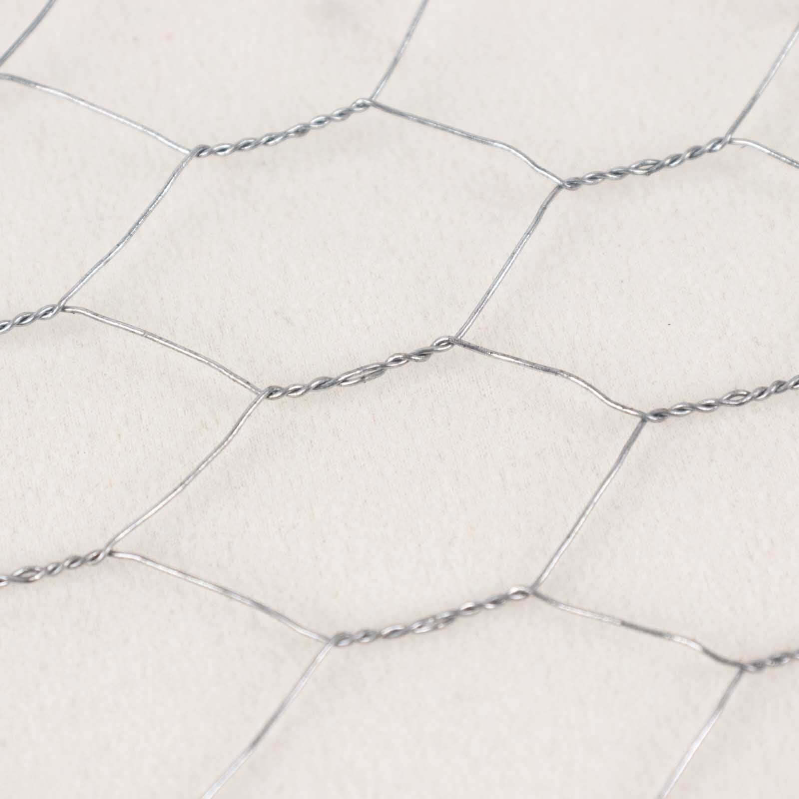 12"x16ft Silver Galvanized Metal Hexagonal Chicken Wire Mesh For DIY Crafts, Garden Fence Poultry Netting