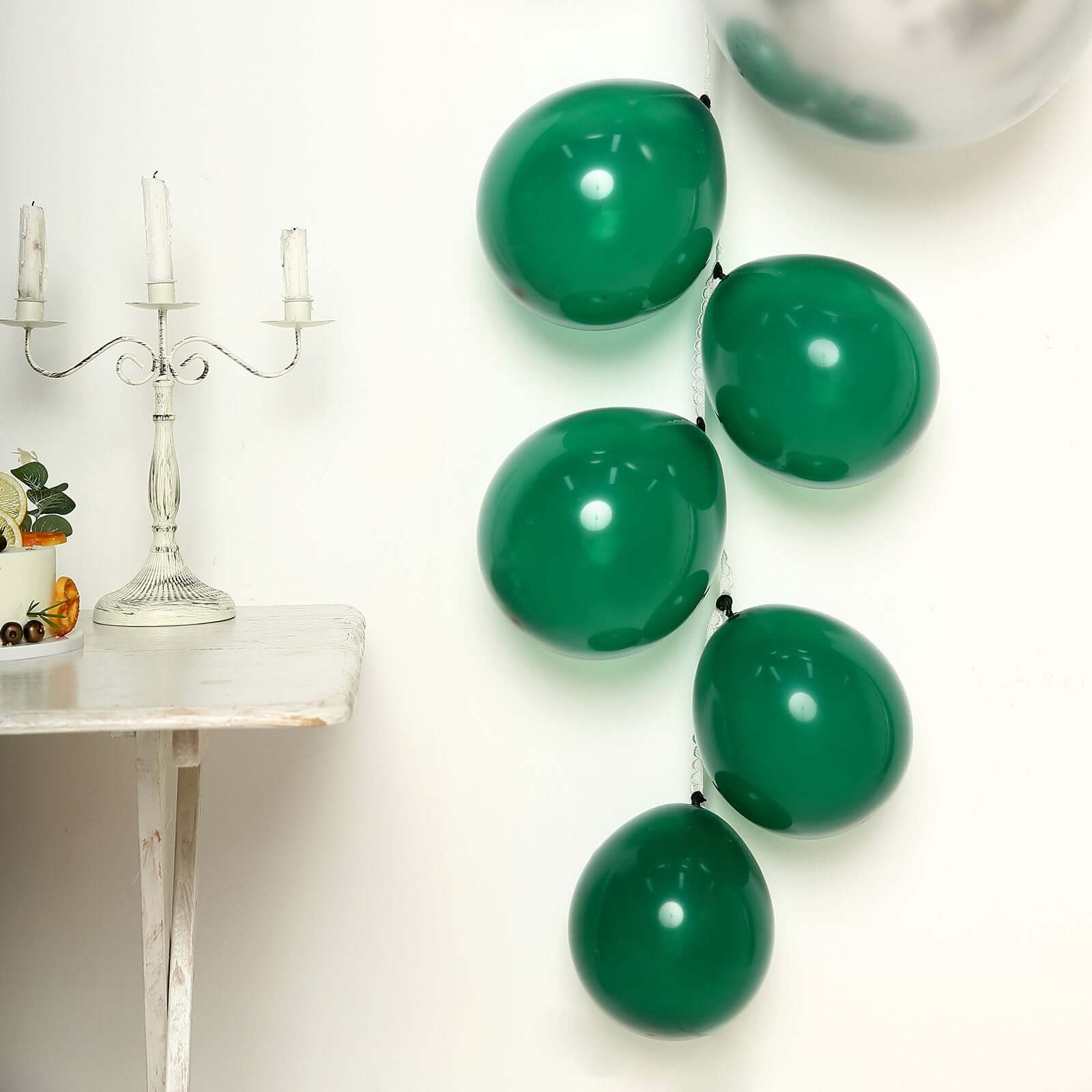 25 Pack 10" Matte Pastel Emerald Helium or Air Latex Party Balloons
