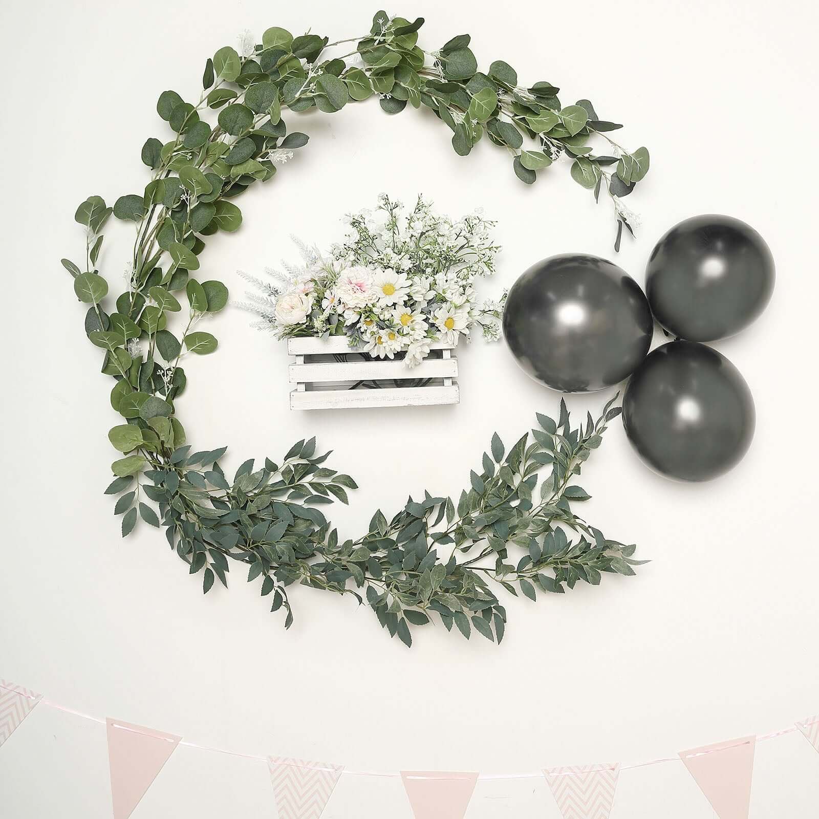 25 Pack 12" Metallic Chrome Charcoal Gray Latex Helium Air Balloons