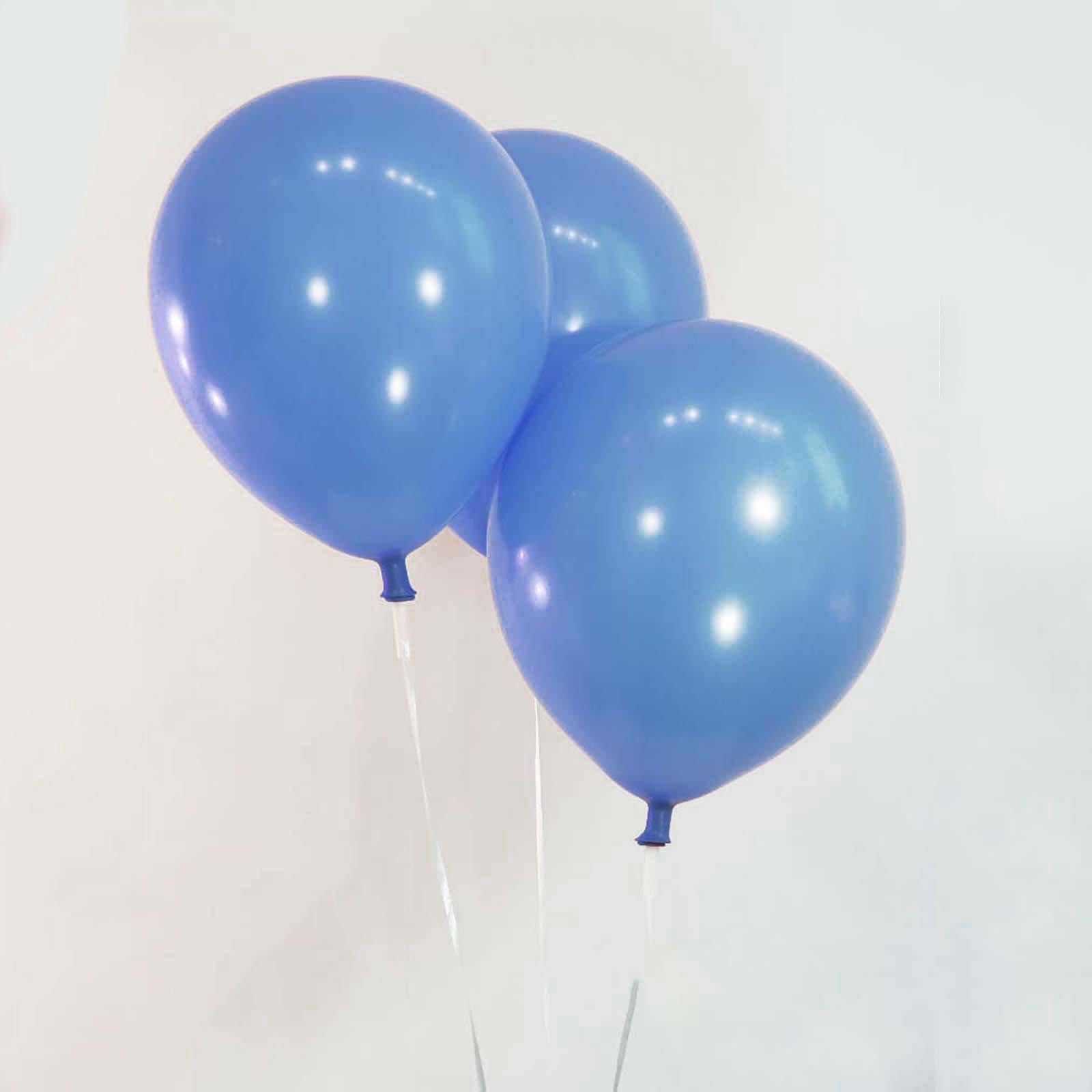 25 Pack 12" Shiny Pearl Blue Latex Helium, Air or Water Balloons