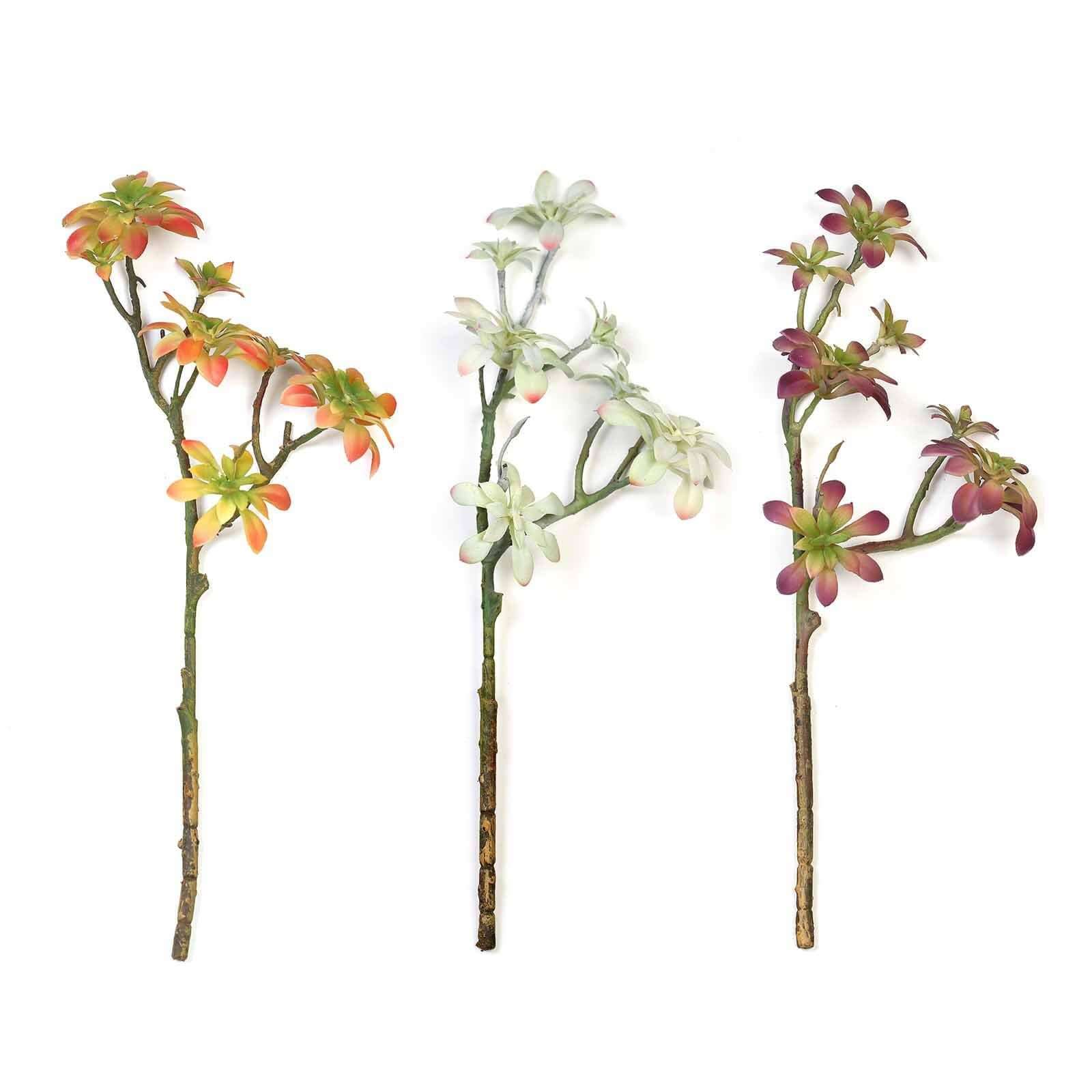 3 Pack 18" Assorted Artificial Aeonium Spray Succulent Air Plants