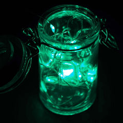 20 LED Micro Fairy String Lights Starry Bright Design Green - Battery Operated Party Accent 90"