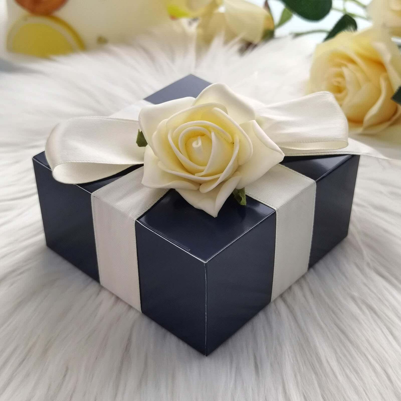 100 Pack 4"x4"x2" Navy Blue Cake Cupcake Party Favor Gift Boxes, DIY