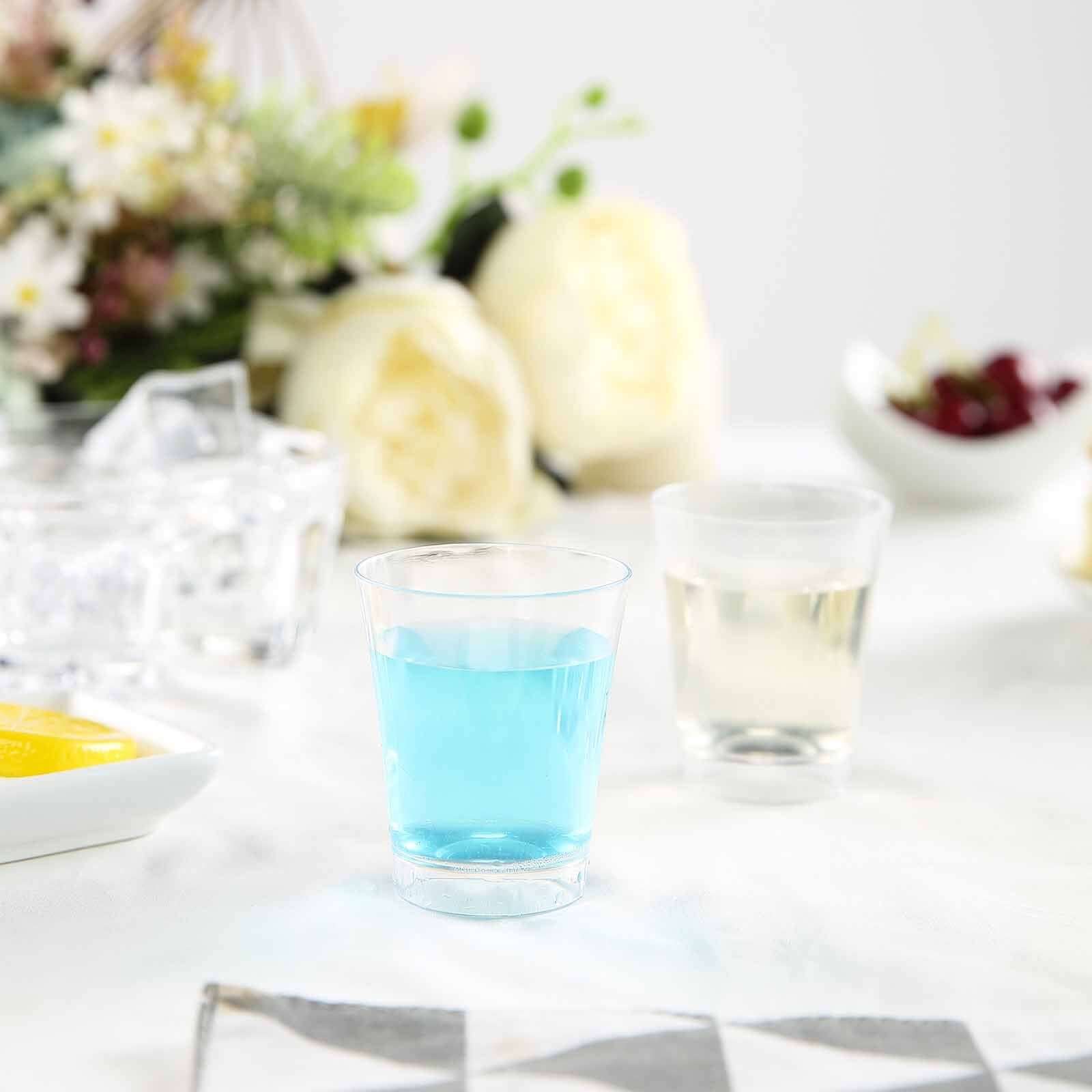 50-Pack Plastic Shot Glasses Clear - Reliable Disposable Drinkware for Shooters 2oz