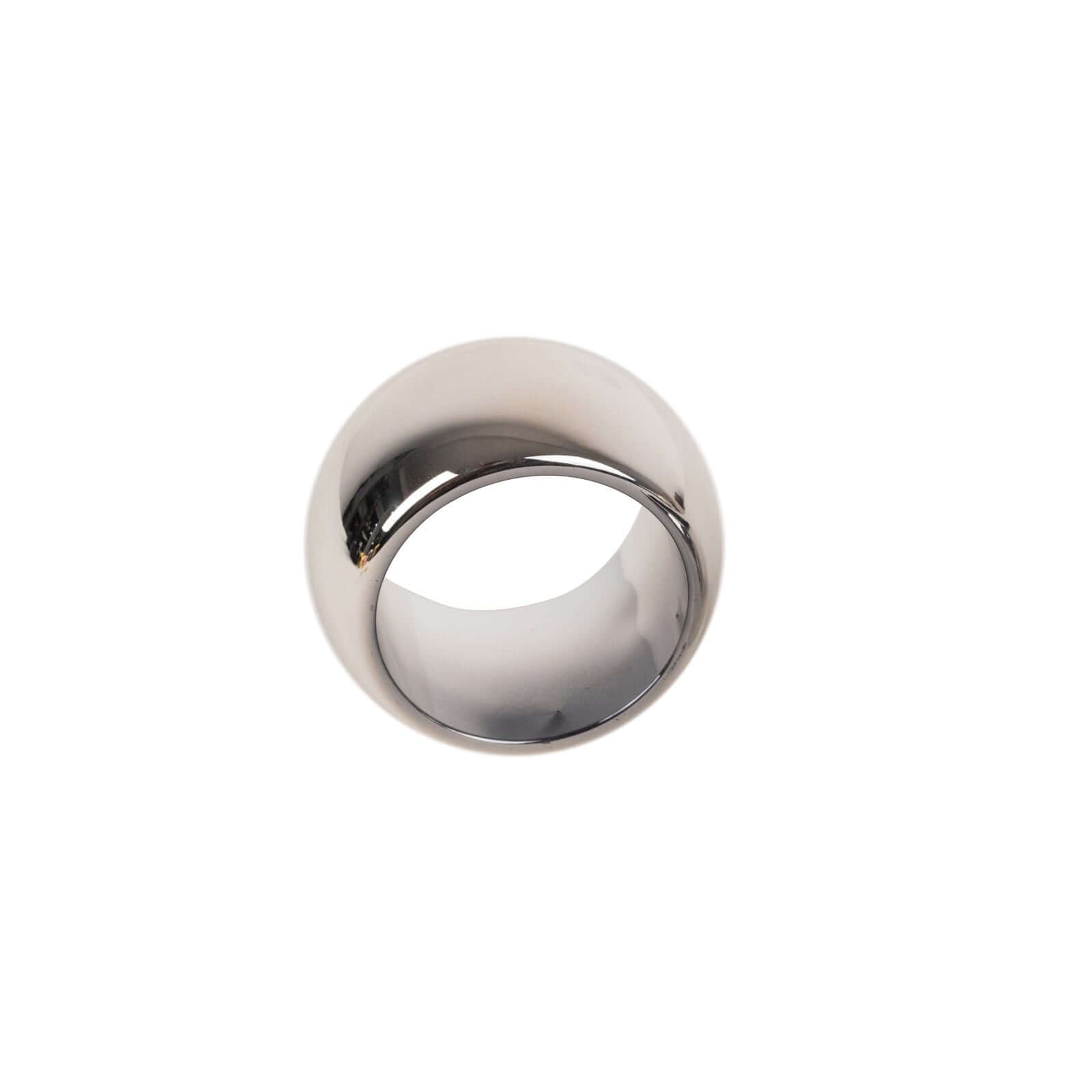 4 Pack Shiny Metallic Silver Acrylic Napkin Rings