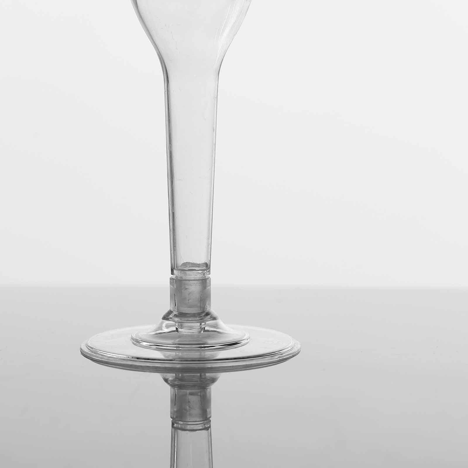 12-Pack Plastic Champagne Flutes Clear Flared Design - Lightweight Disposable Toasting Glasses 6oz
