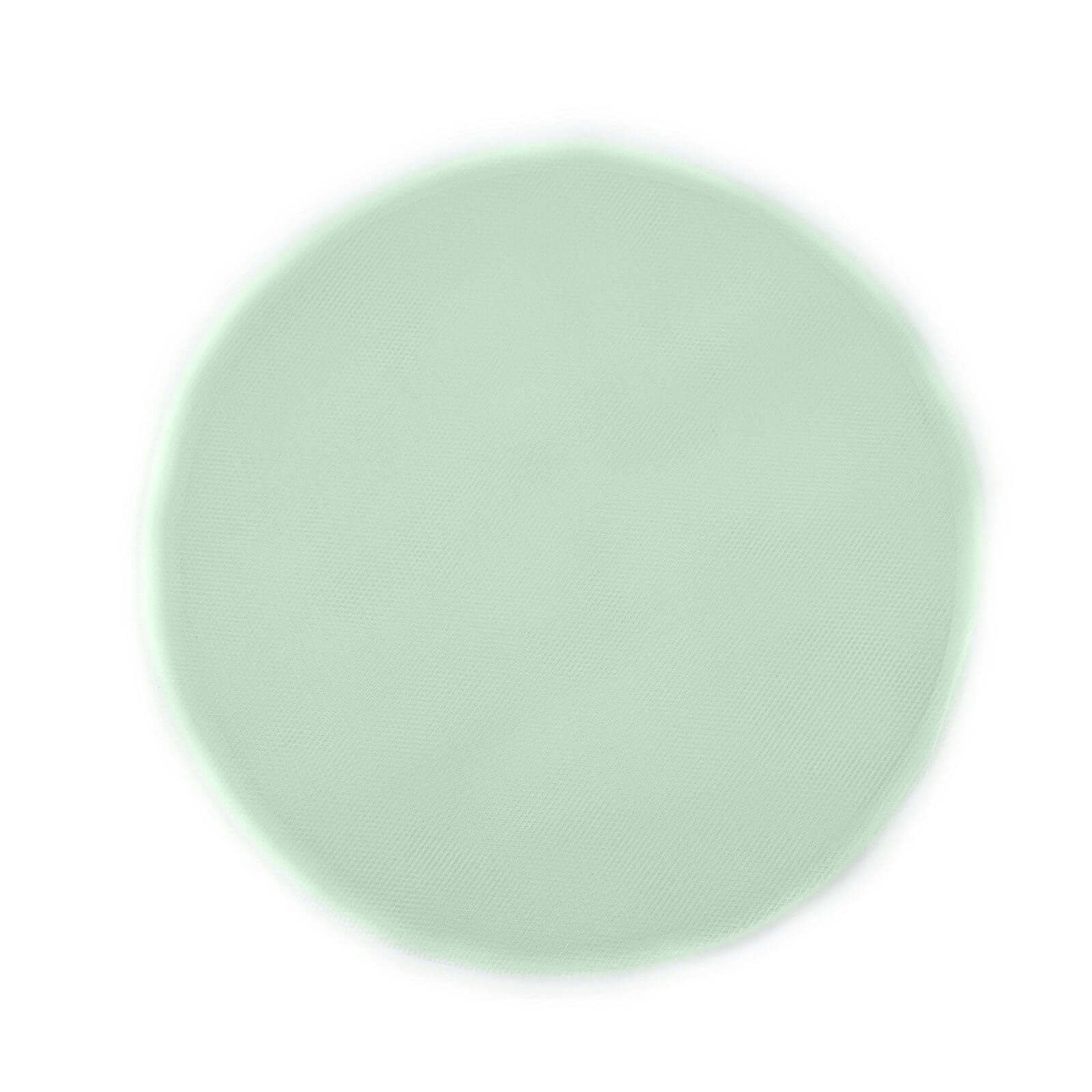 25 Pack 9" Mint Sheer Nylon Tulle Circles Favor Wrap, DIY Craft Fabric