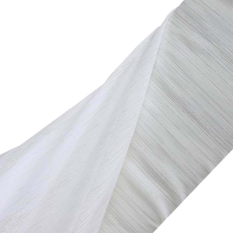 54"x10 Yards White Minimal Crinkle Chiffon Shiny Fabric Bolt, DIY Craft Fabric Roll