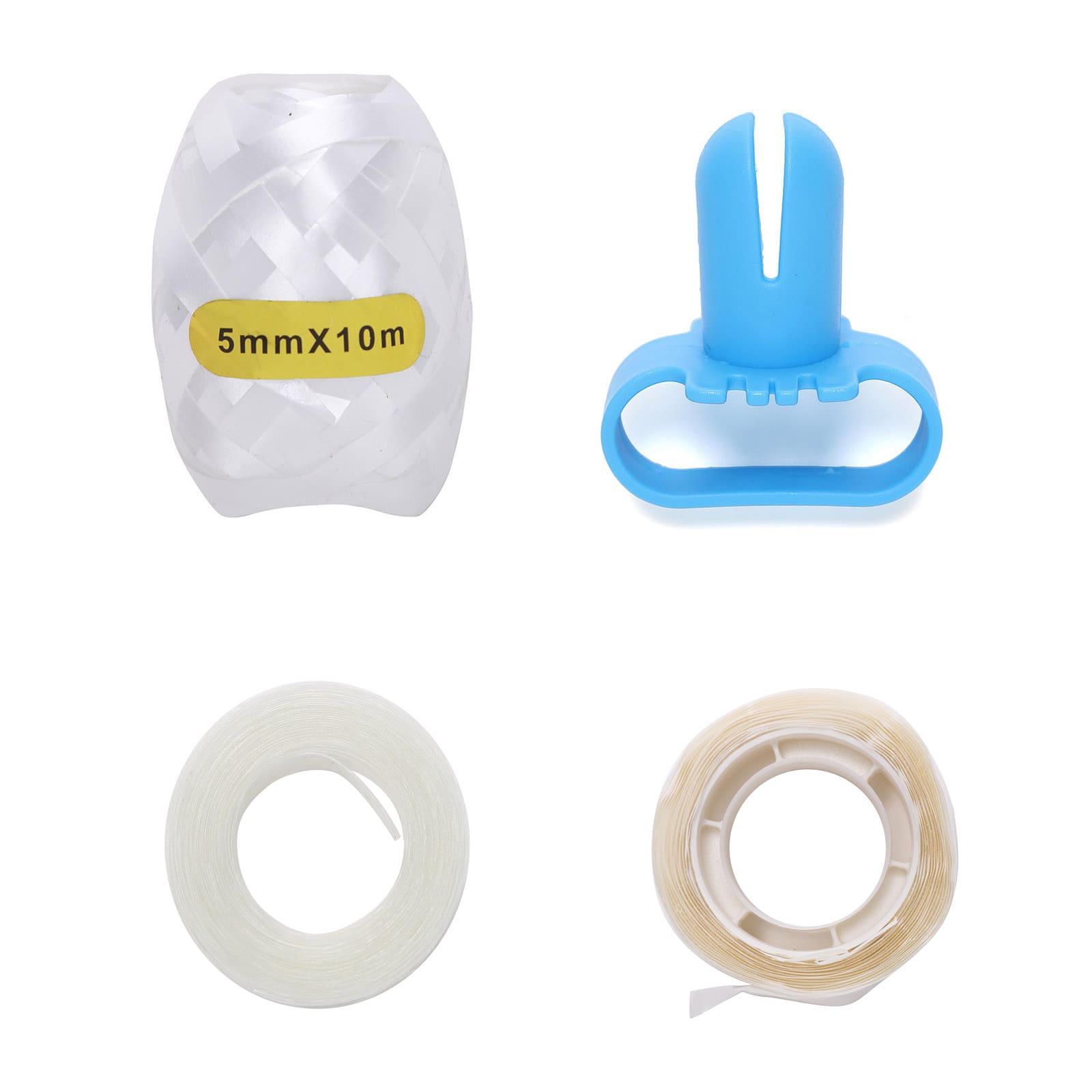 Set of 4 Balloon Arch Kit - Decorating Strips, Balloon Tie Tool, Glue Dots and Curling Ribbon for Party Decorations