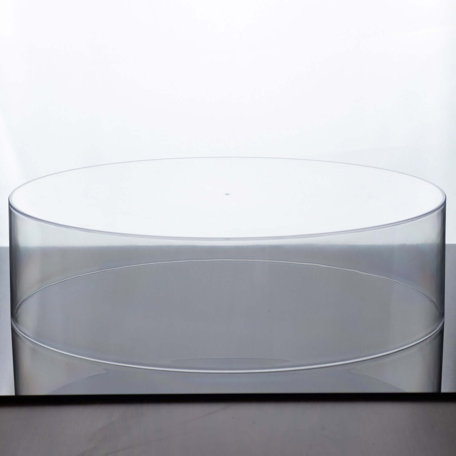 Acrylic Cake Stand Display Box Transparent Clear 18" Round - Decorative Pedestal Riser for Weddings