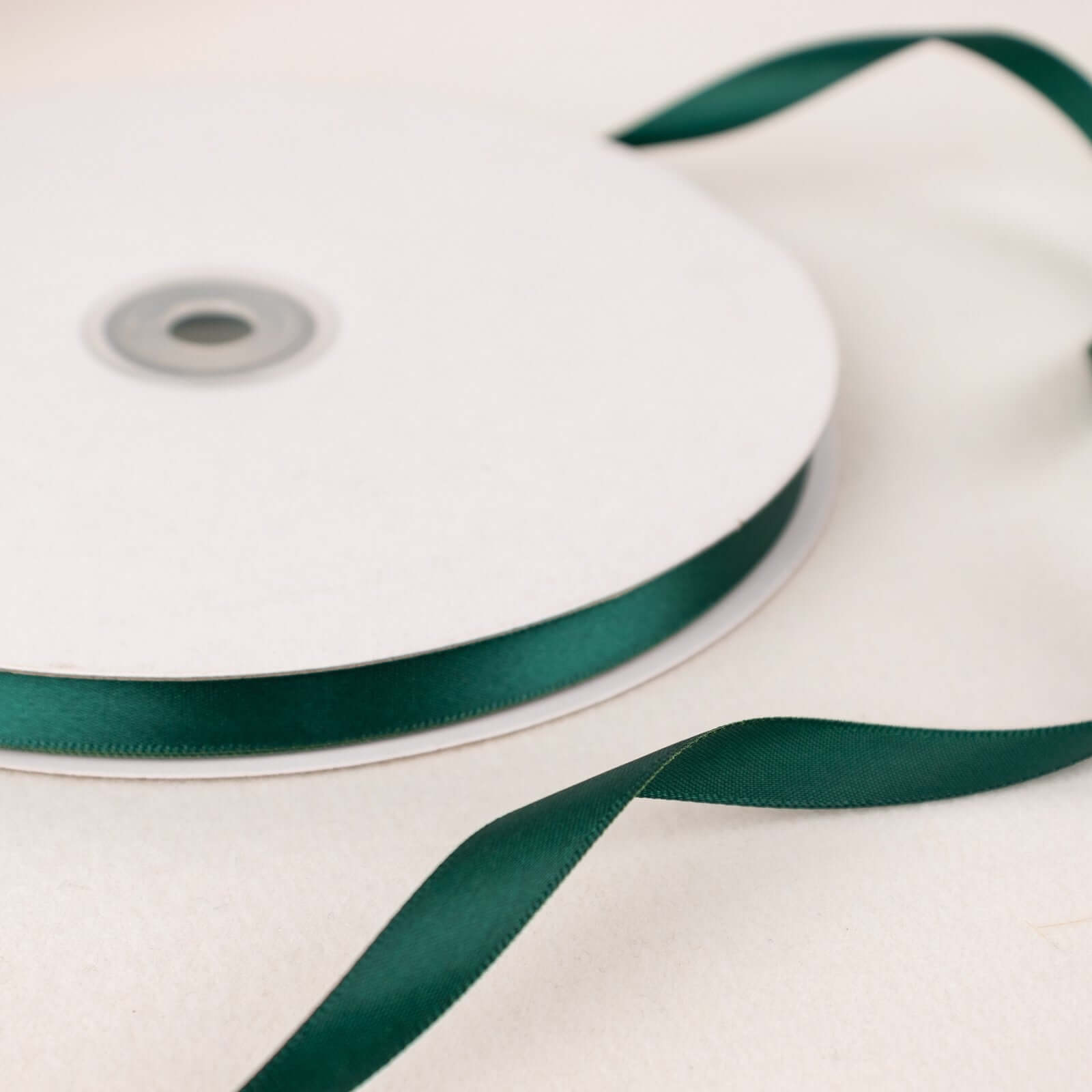100 Yards 3 8" Hunter Emerald Green Single Face Decorative Satin Ribbon