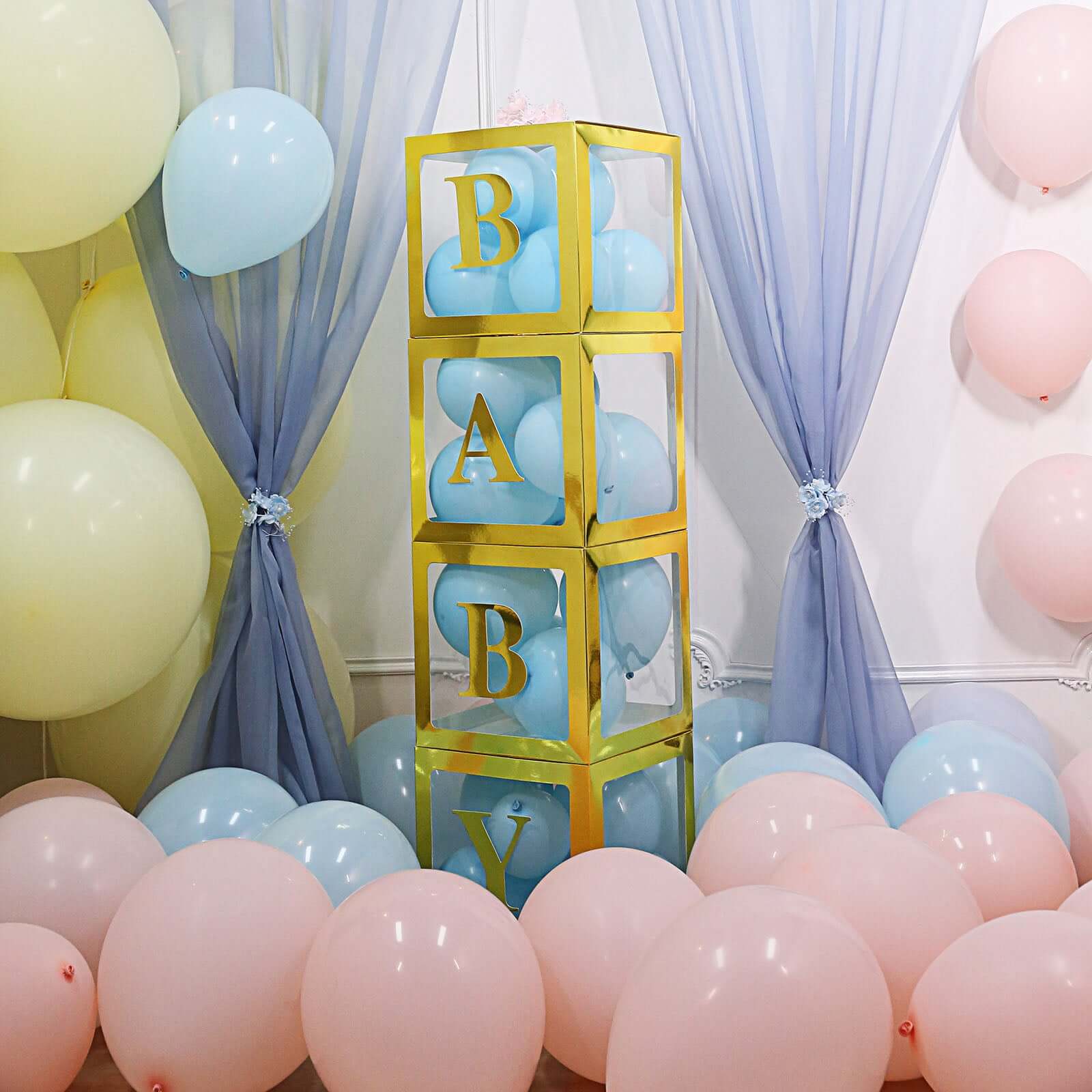 4 Pack 5" Metallic Gold Alphabet Stickers Banner, Customizable Stick on Gold Letters - H