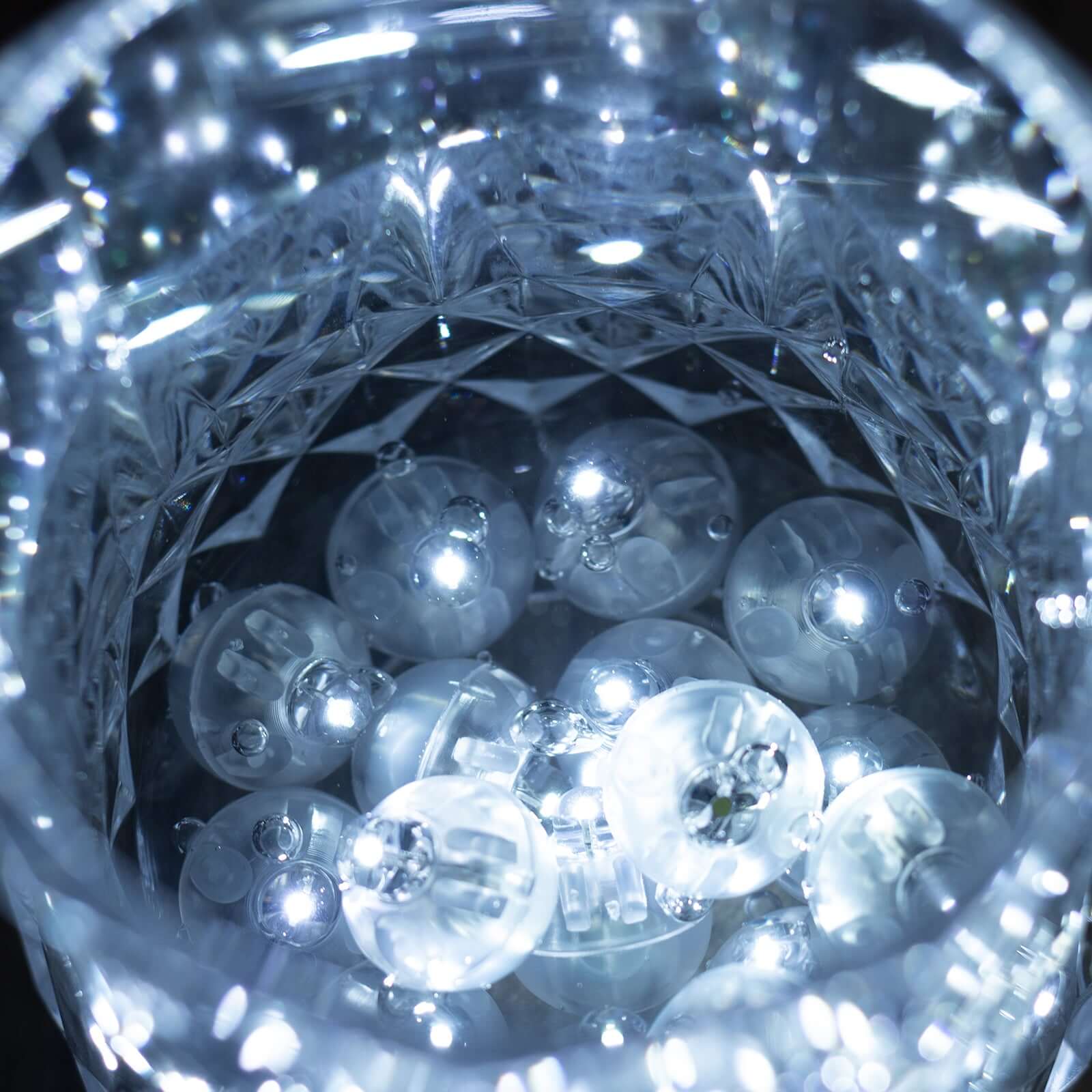 50-Pack LED Mini Balloon Lights Round White - Waterproof Battery Operated Balls 0.5"