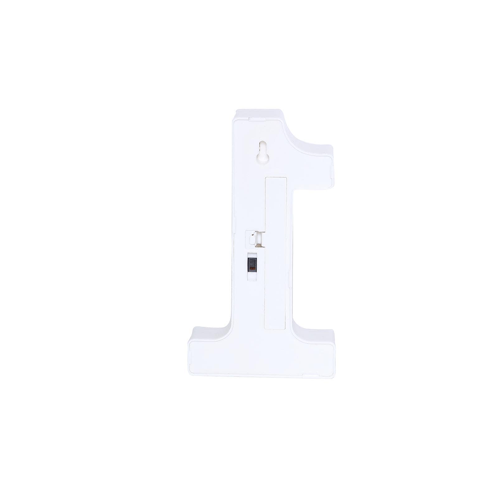 3D Marquee Number "1" Warm White 3 LED Lights Gold - Stylish Light-Up Accent for Events 6"