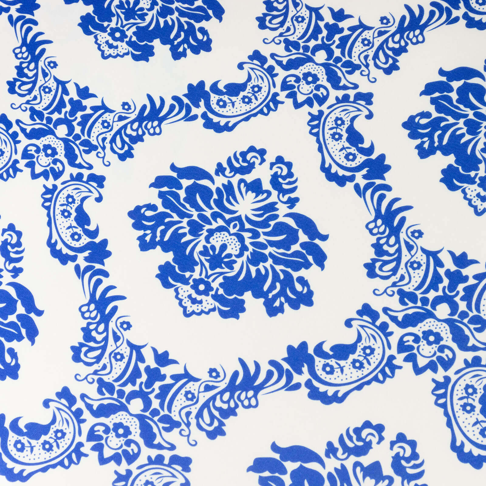 Spandex 24"-32" Round Cocktail Table Cover Royal Blue Damask Highboy Tables - Easy to Maintain Stretch Fitted Tablecloth