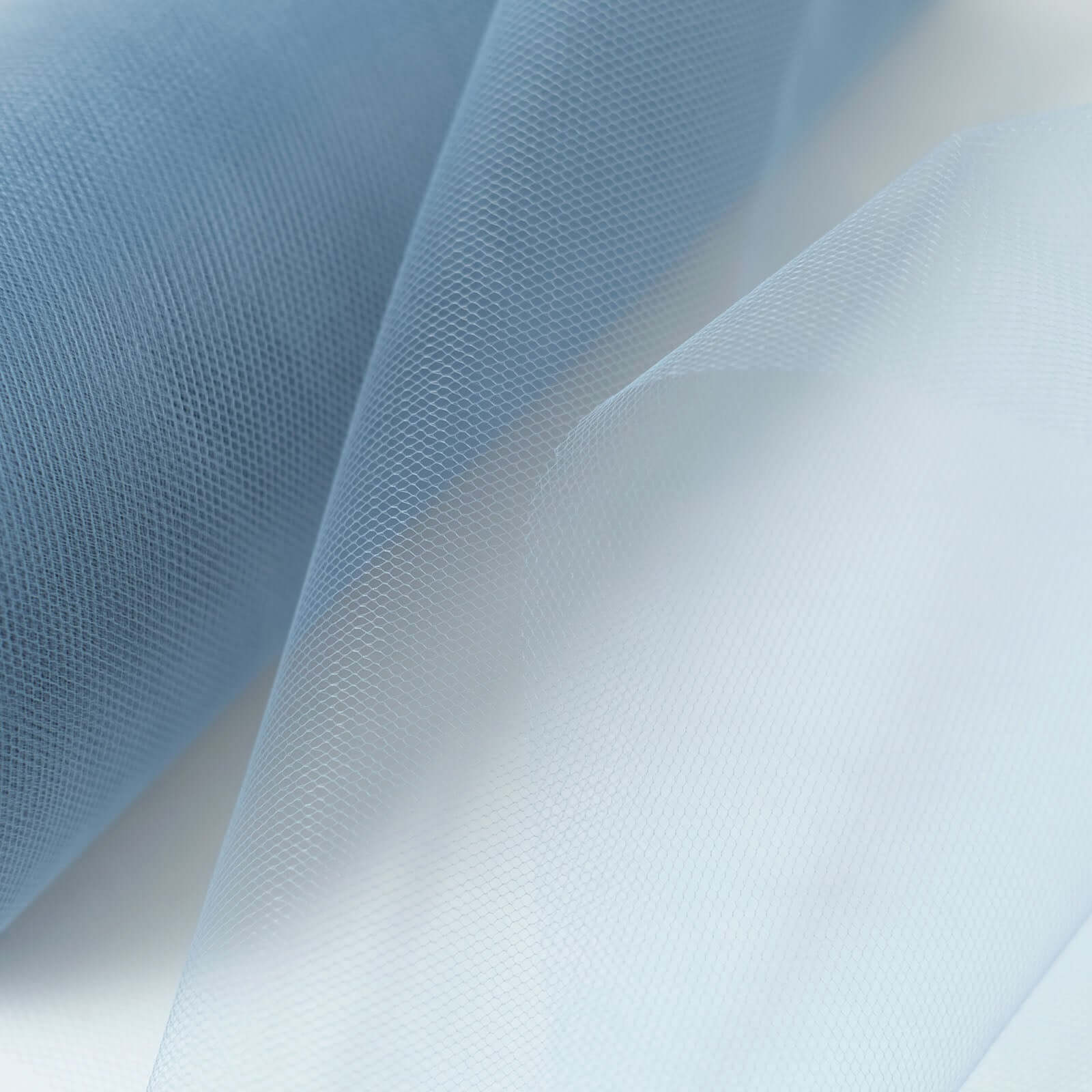 12"x100 Yards Dusty Blue Tulle Fabric Bolt, Sheer Fabric Spool Roll For Crafts