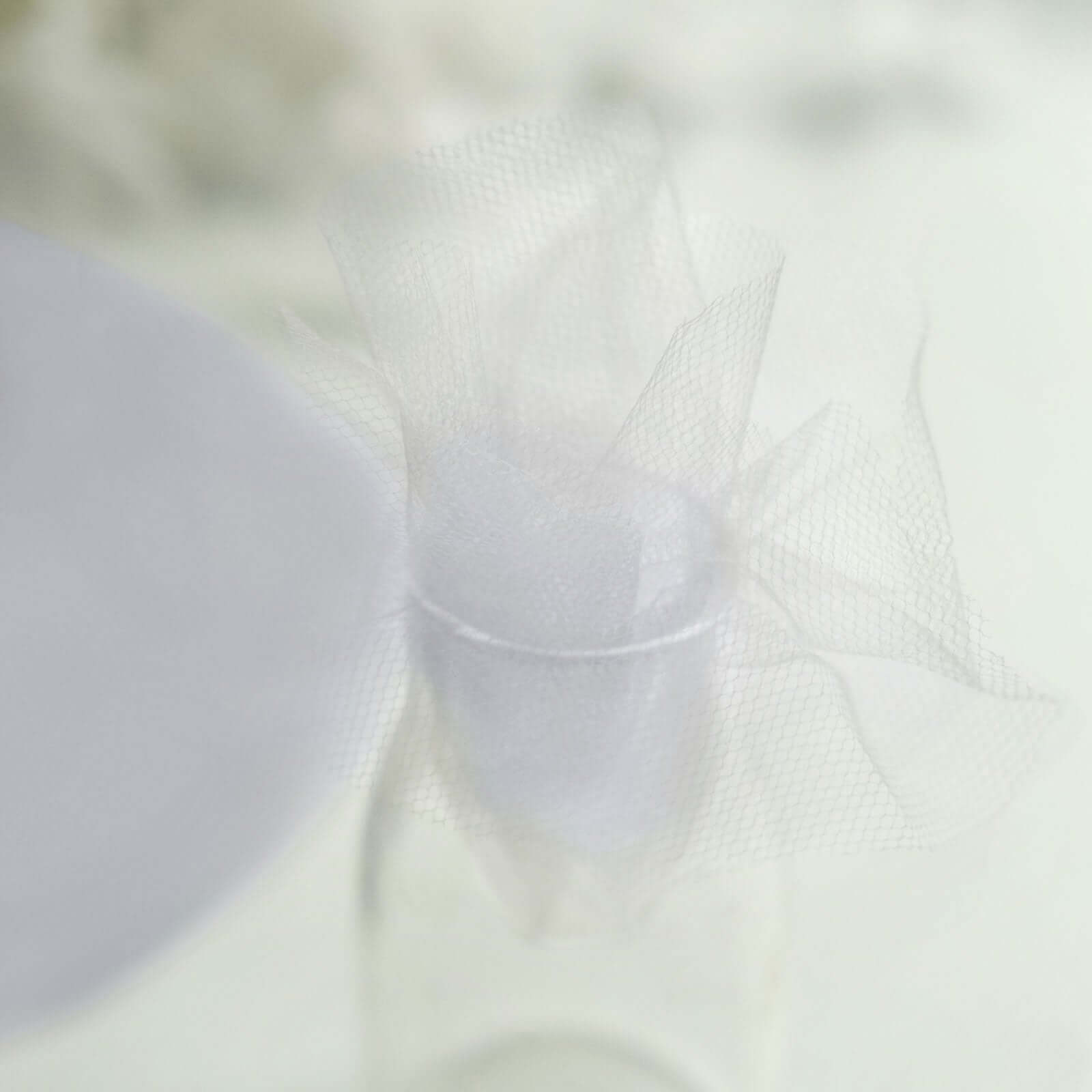 25 Pack 9" Silver Sheer Nylon Tulle Circles Favor Wrap, DIY Craft Fabric