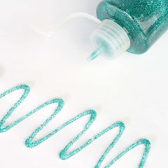 Metallic Glitter Glue Turquoise - Washable Nontoxic Art Glue for Fun DIY Projects Scrapbooking & Party Decor 4 oz Bottle