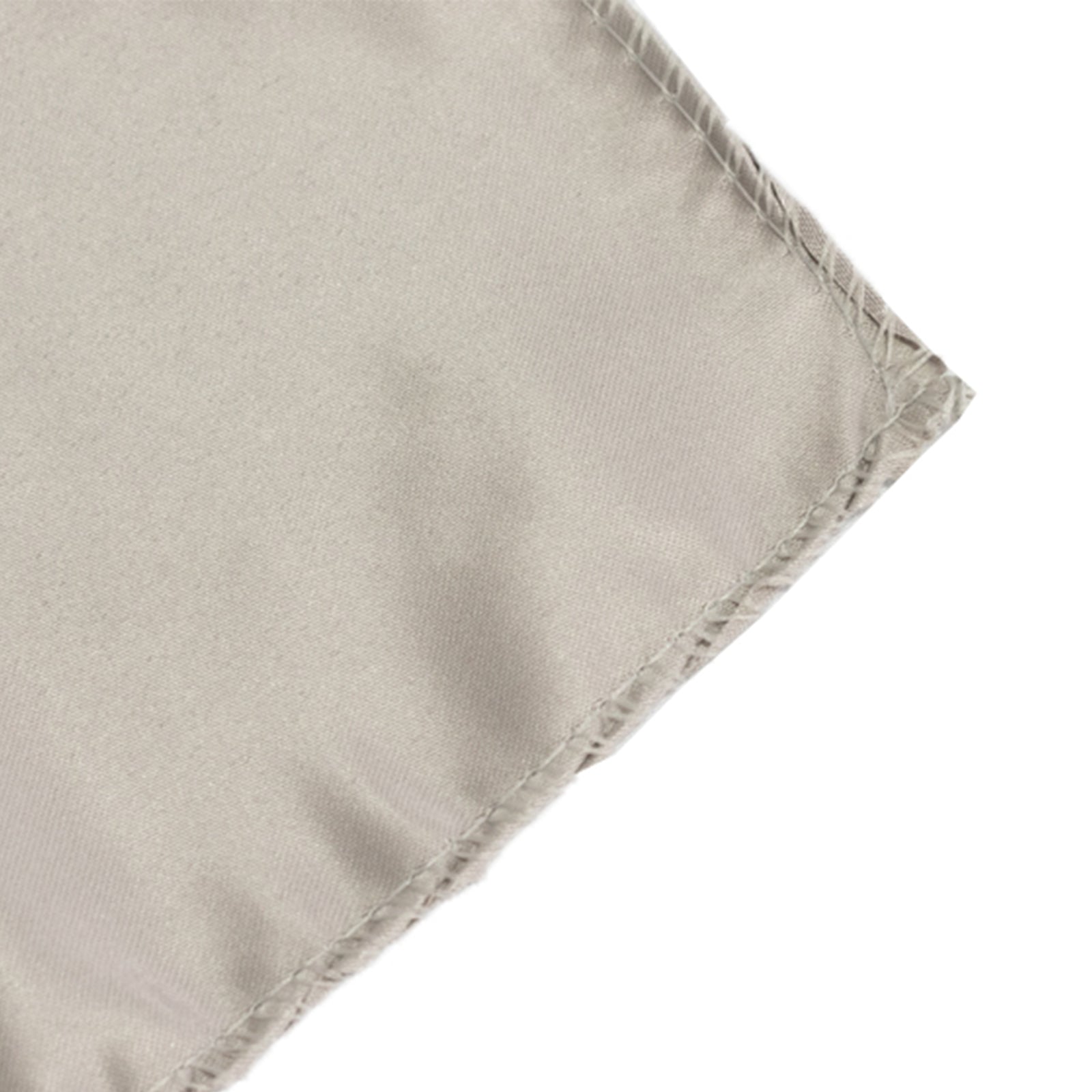 Lamour Satin 72"x72" Table Overlay Square Tablecloth Silver - Smooth Finish Table Topper