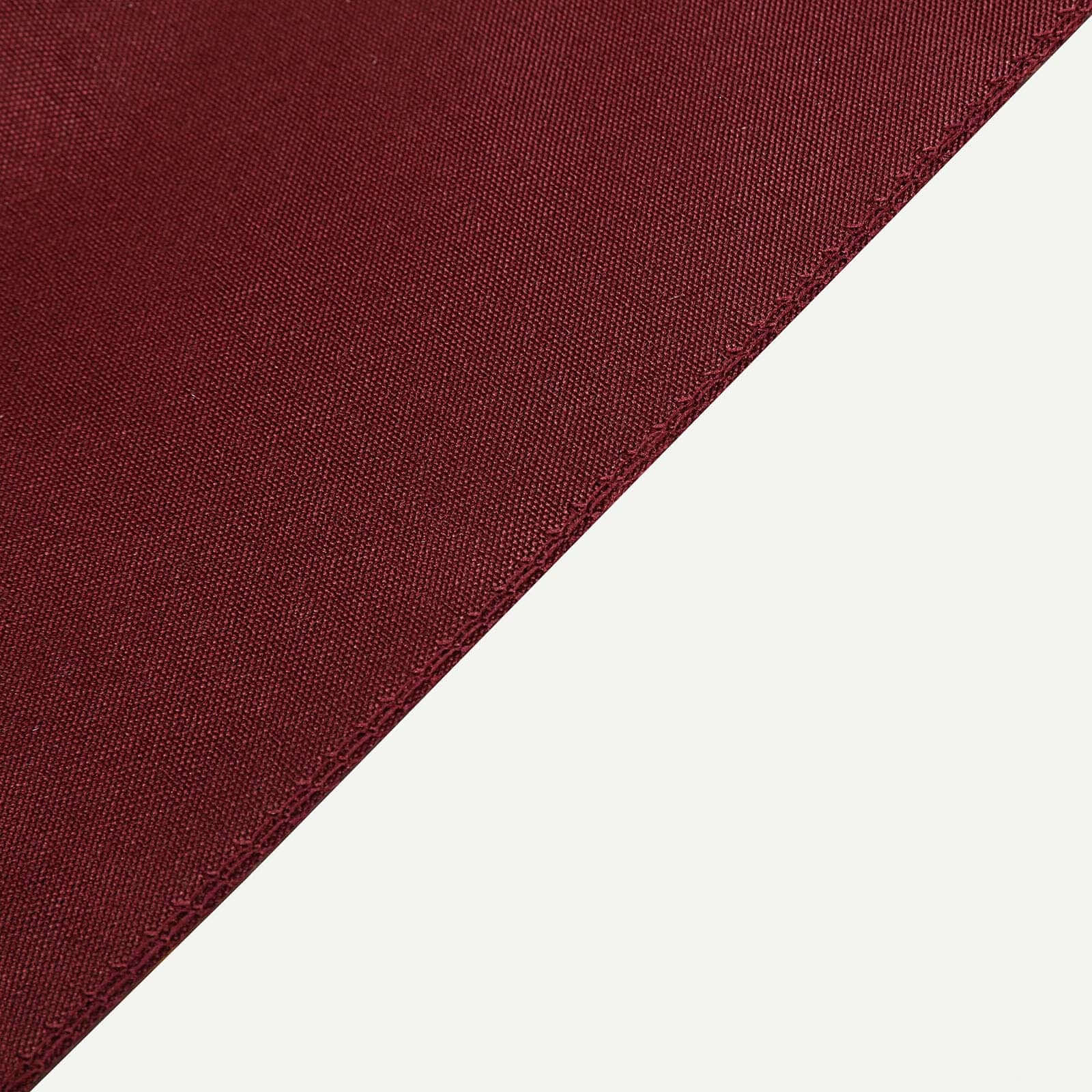 Polyester 9ft Table Runner Burgundy with Gold Foil Modern Geometric Accent