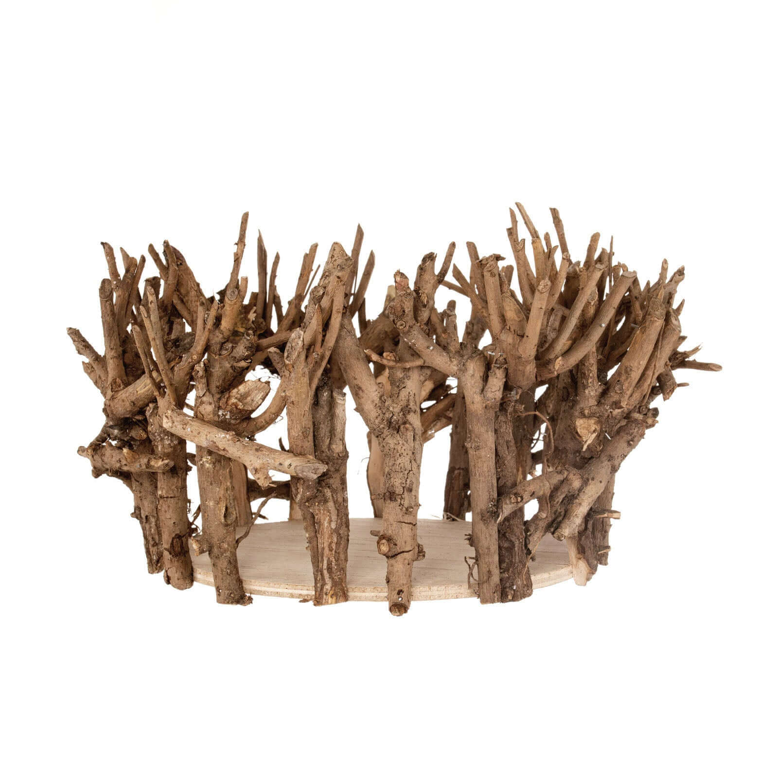 Natural Wooden Candle Holder Centerpiece - Rustic Mini Flower Vase for Events & Tables 6"