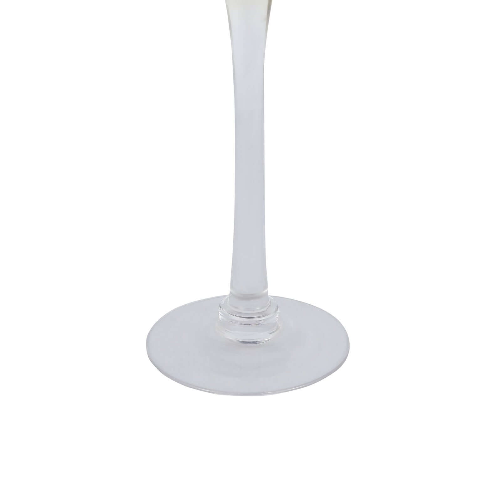 Set of 3 Glass Cylinder Vases Long Stem Gold - Decorative Candle Holder Floral Centerpieces 12", 14", 16"