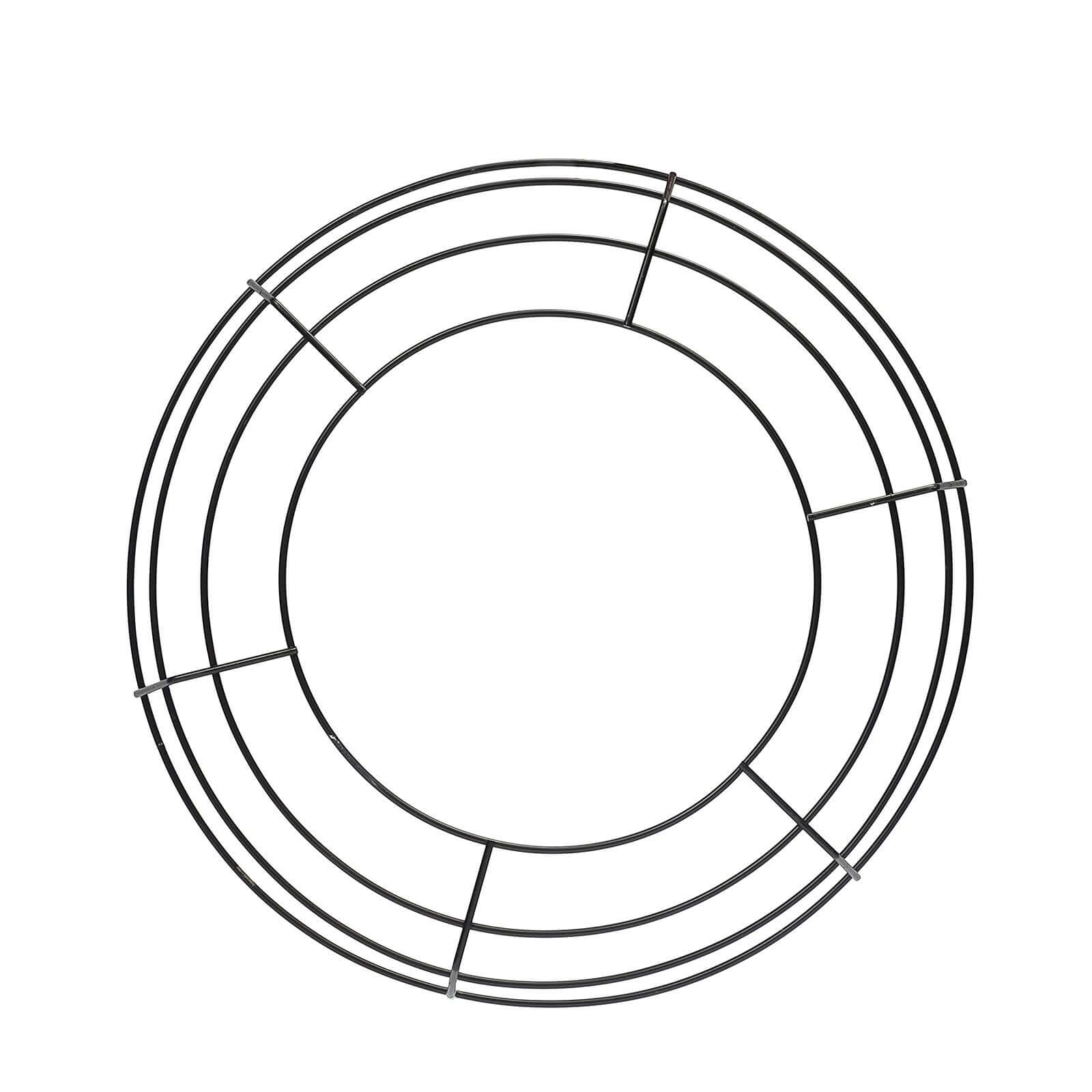 14" Black Metal Wire Wreath Frame, Wreath Ring