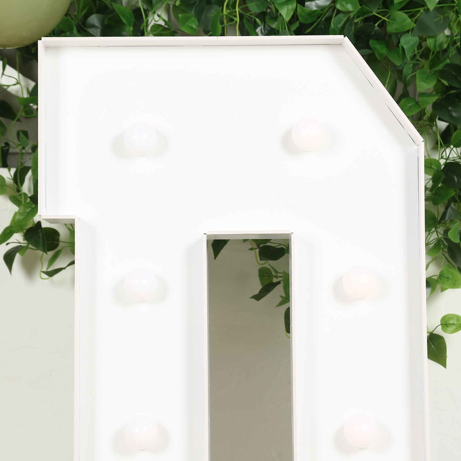 Giant LED Marquee Light Up Letter "D", White 4ft Pre-Cut Foam Board with 10 Warm White Battery Operated LEDs, Glue Gun and Sticks