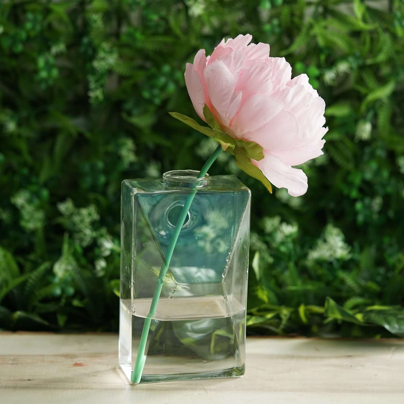 3-Pack Glass Wall Vase Hanging Trapezoid Design Indoor Planters - Modern Wall Mounted Terrariums for Living Spaces