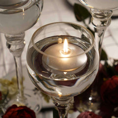 4 Pack 3" Metallic Silver Disc Unscented Floating Candles, Dripless