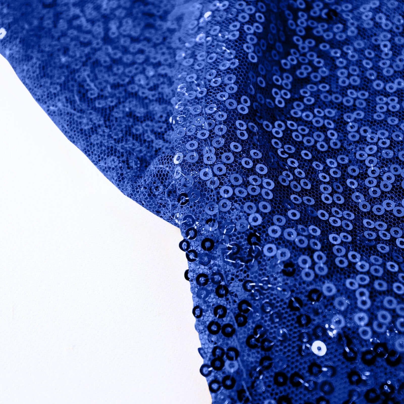 Sequin 120" Round Tablecloth Royal Blue - Seamless Glittering Table Cover