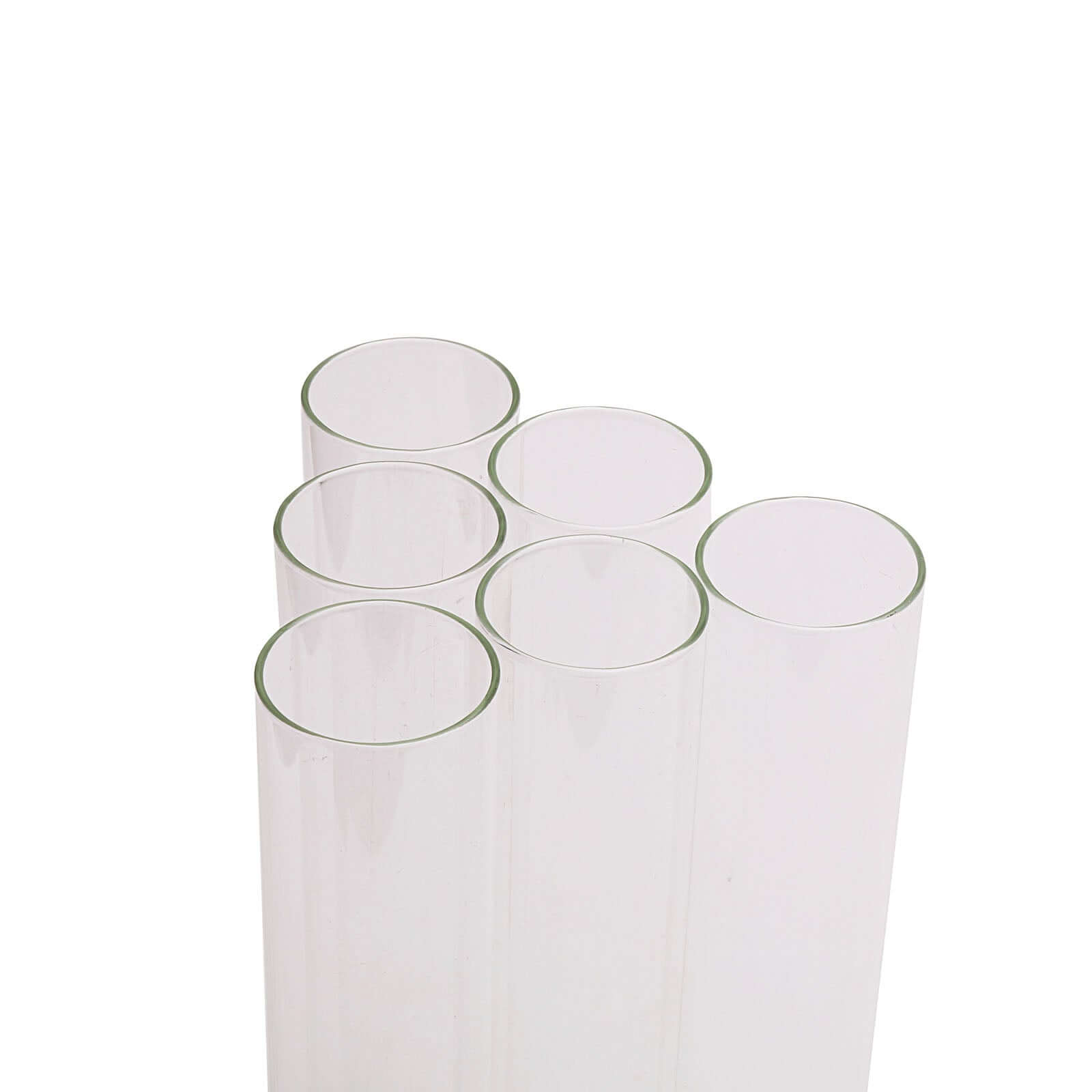 6-Arm Cluster Taper Candle Holder Gold with Clear Glass Shades - Sleek Candle Display for Gatherings 24"